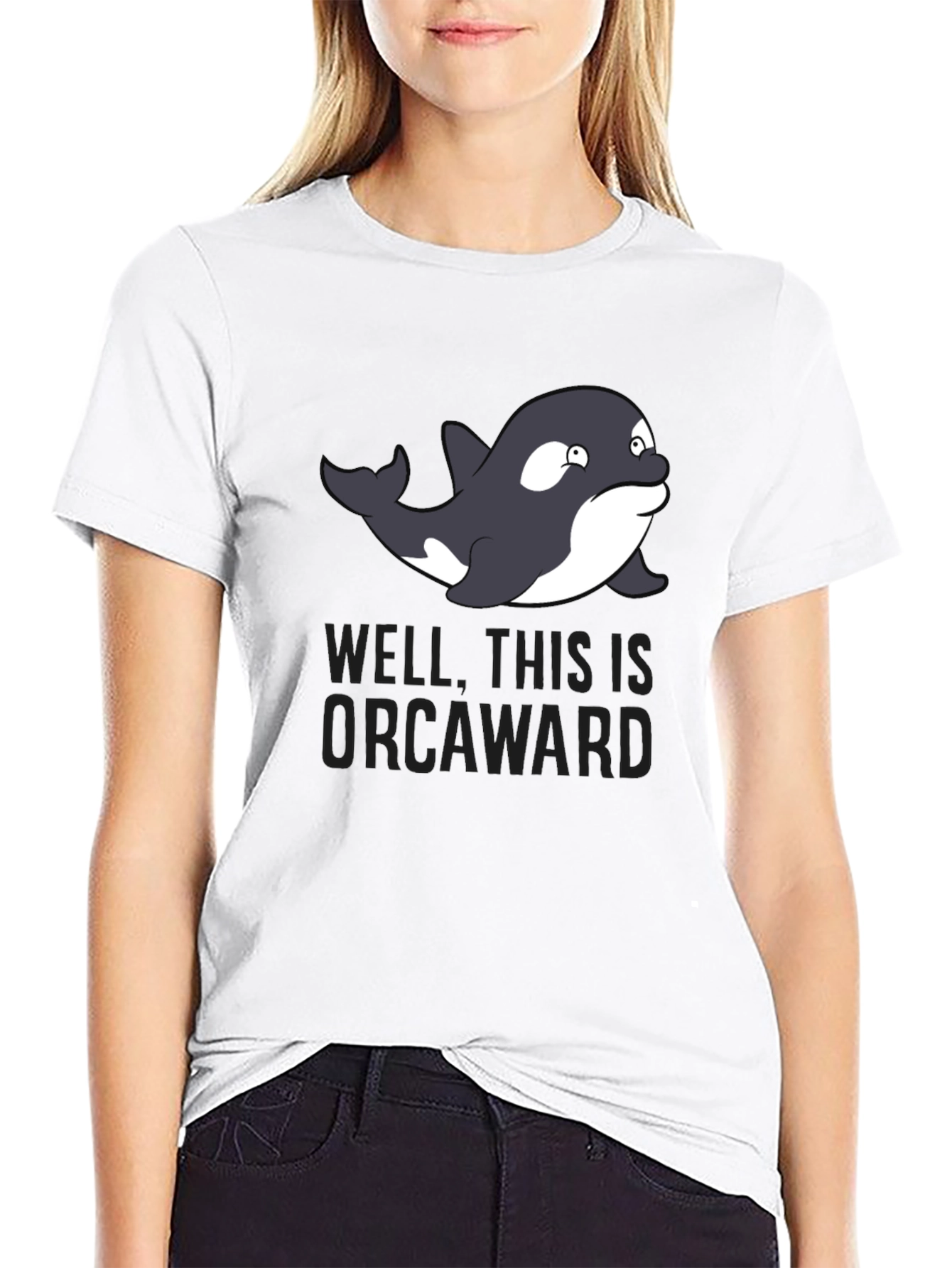 Black Orcaward Funny Graphic Men's T-Shirt view 9