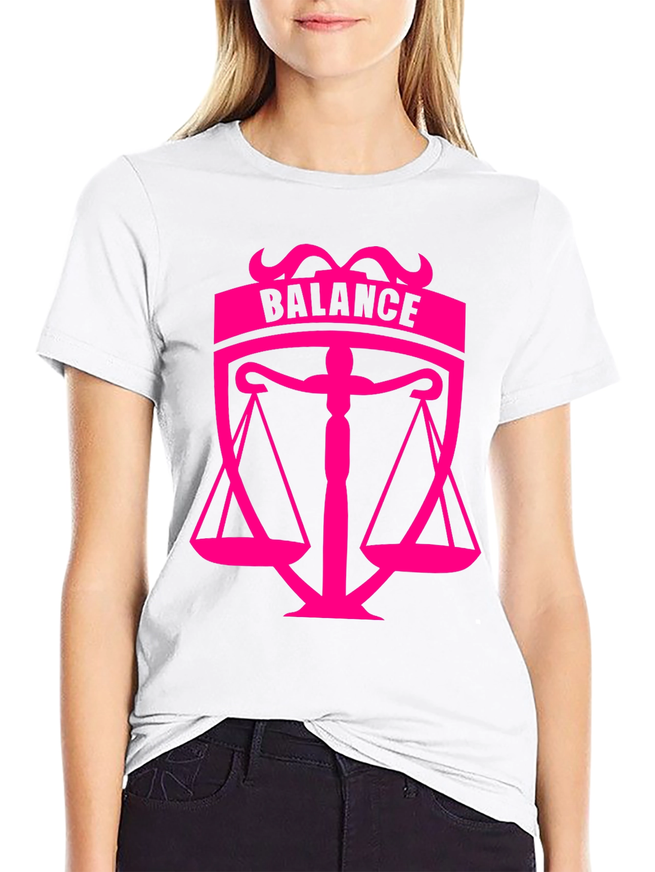 Black Balance Graphic Black T-Shirt view 9