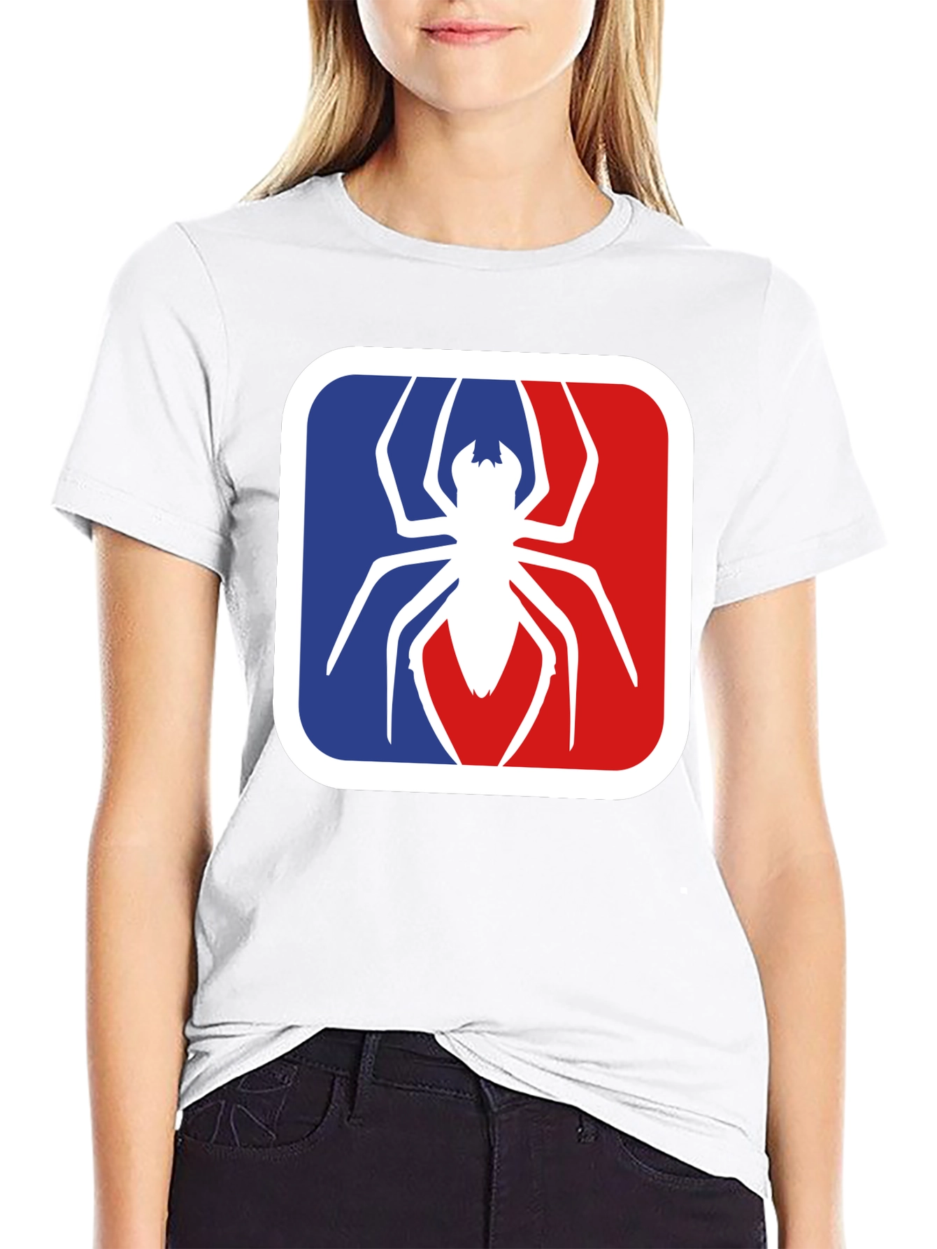 Black Spider Graphic Tee - Black Cotton Blend T-Shirt view 9