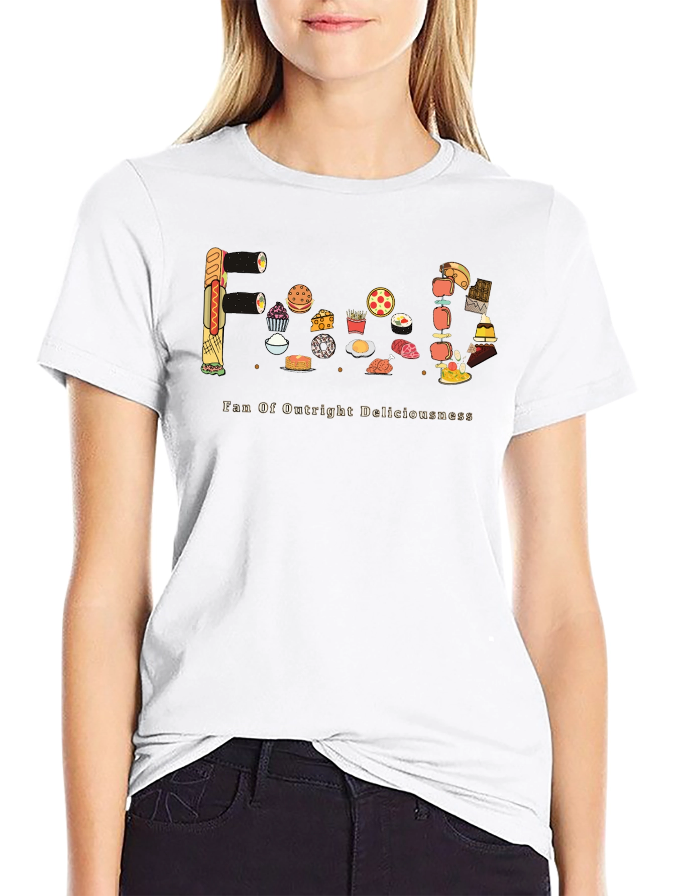 Black Foodie Graphic Tee - Fan of Outright Deliciousness view 9
