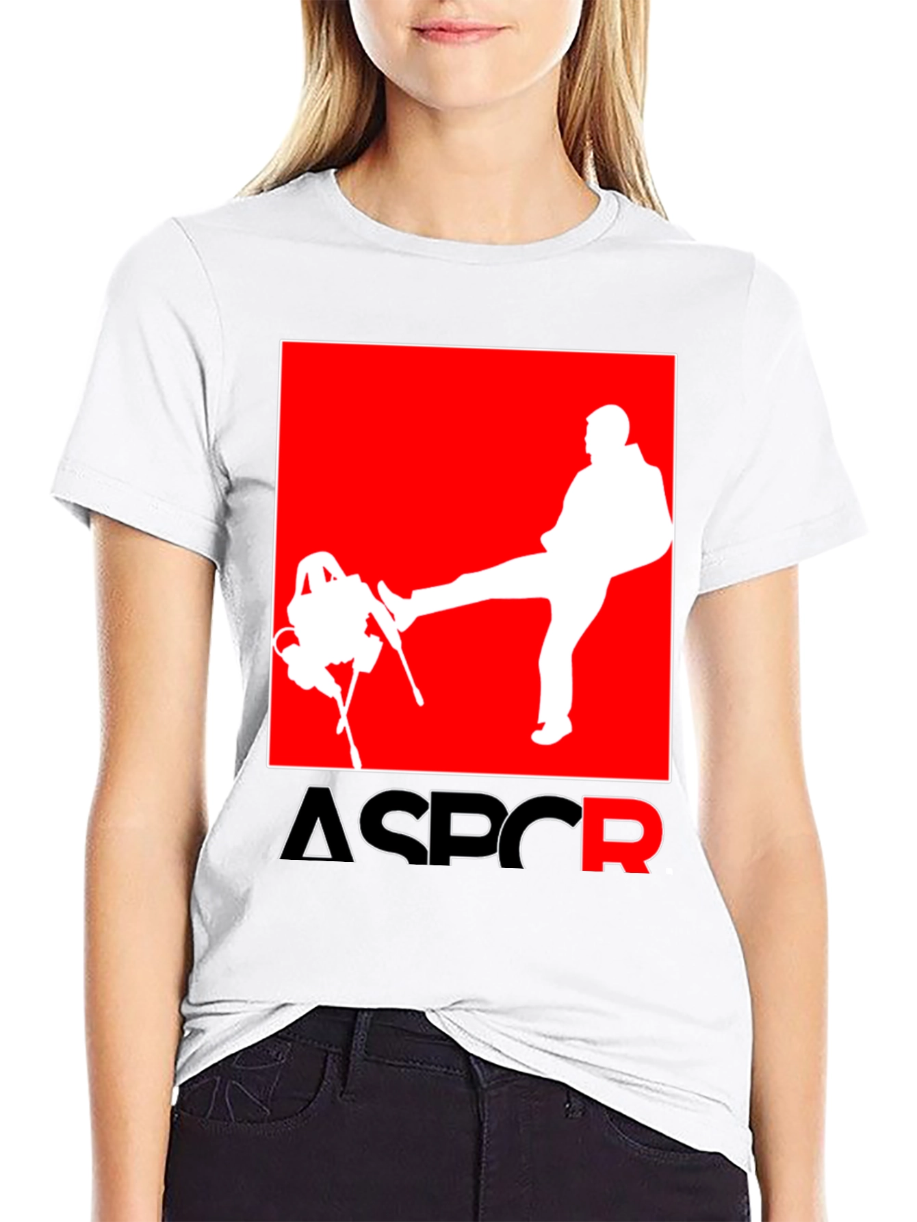Black ASPCR Graphic Tee - Novelty Humor T-Shirt view 9