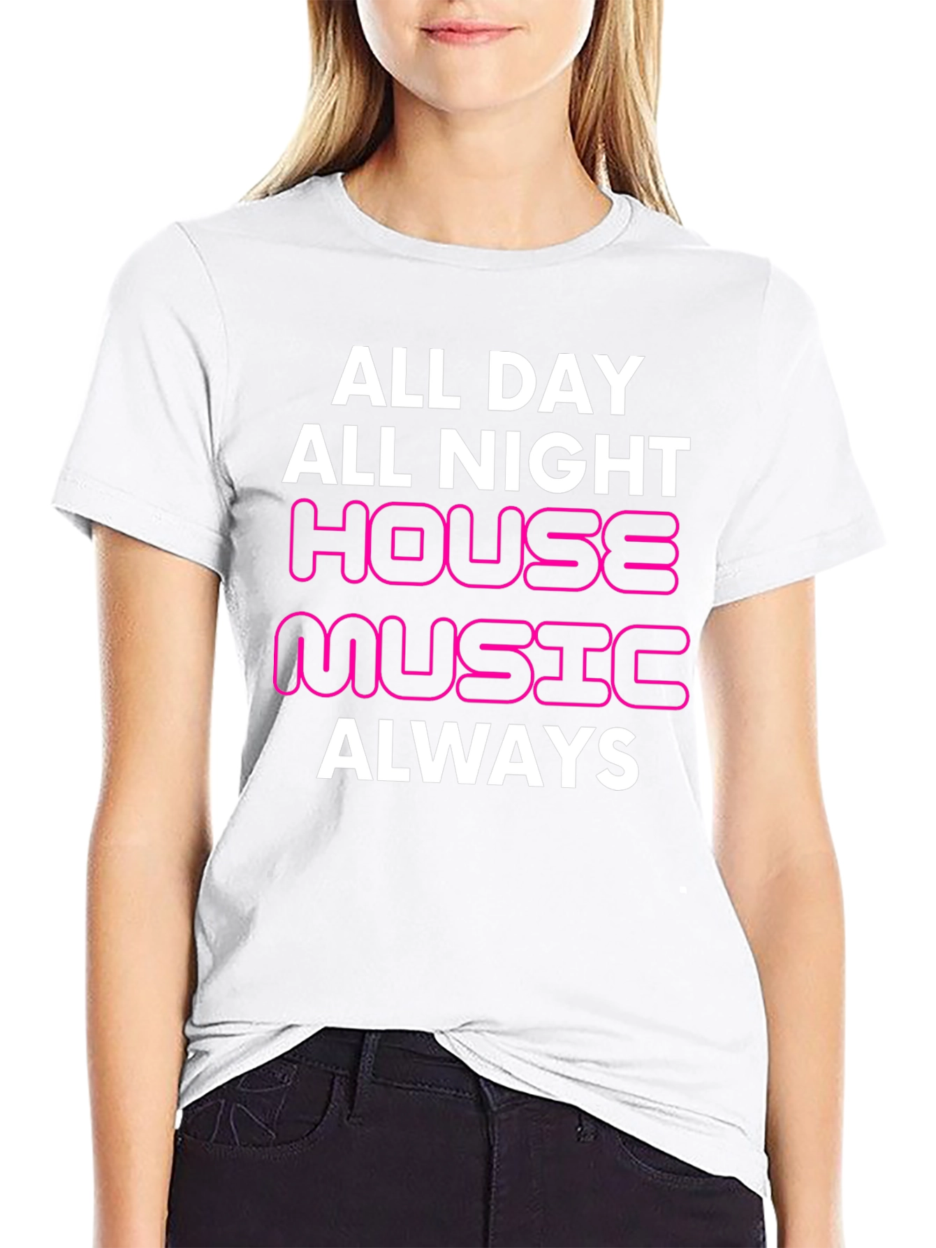 Black House Music Always T-Shirt view 9