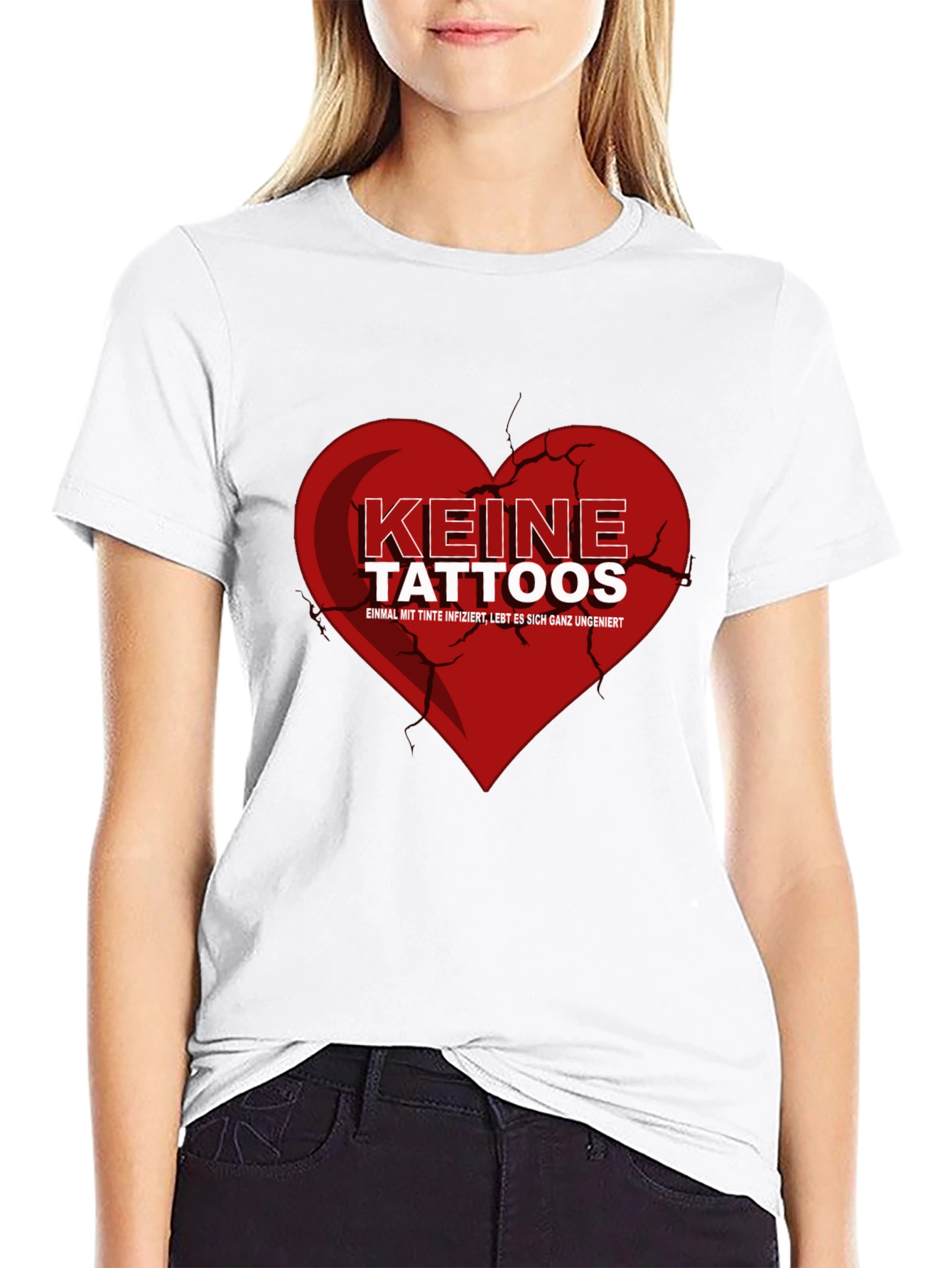 Black Keine Tattoos Graphic Tee - Black view 9