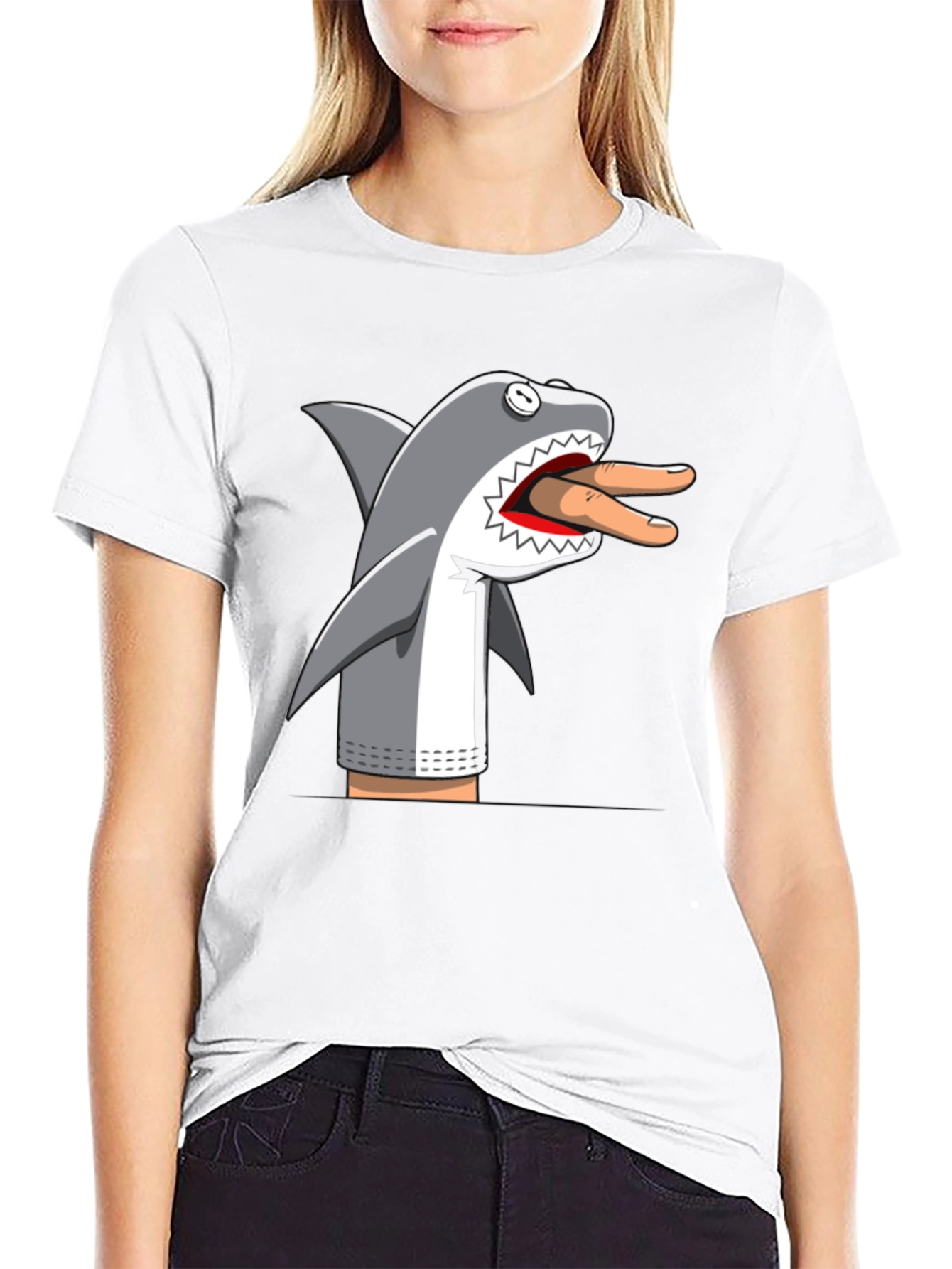 Black Shark Puppet T-Shirt view 9