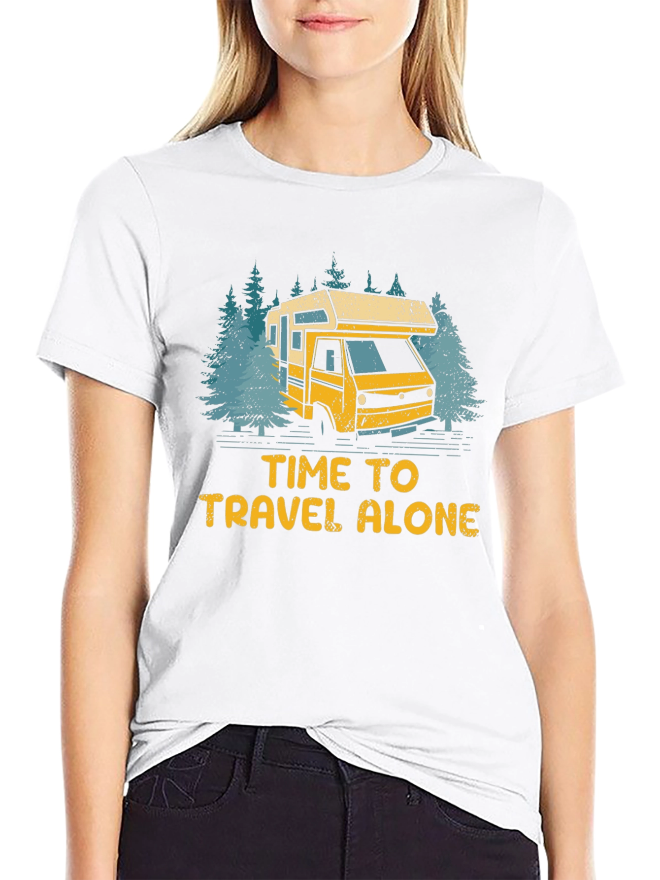 Time To Travel Alone Graphic T-Shirt - 9