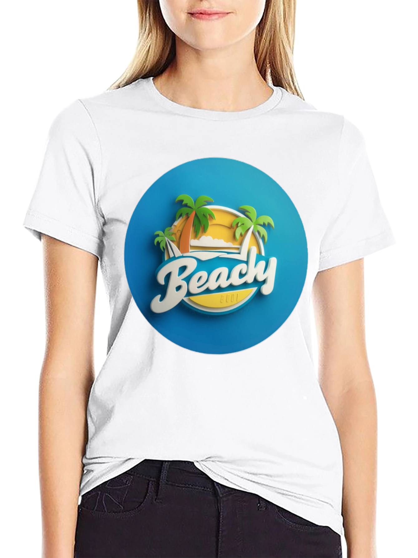 Black Beachy Cool Graphic T-Shirt view 9