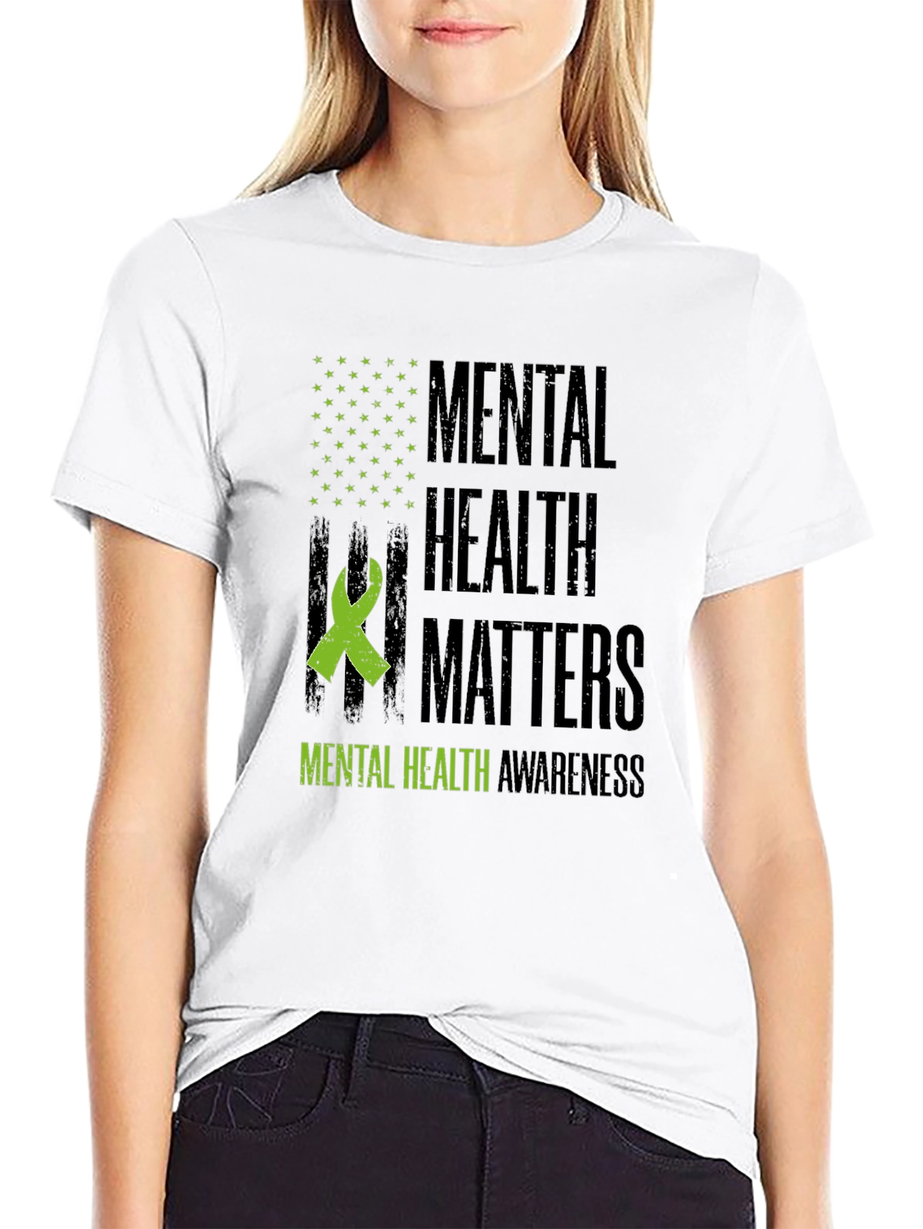 Black Mental Health Awareness T-Shirt view 9