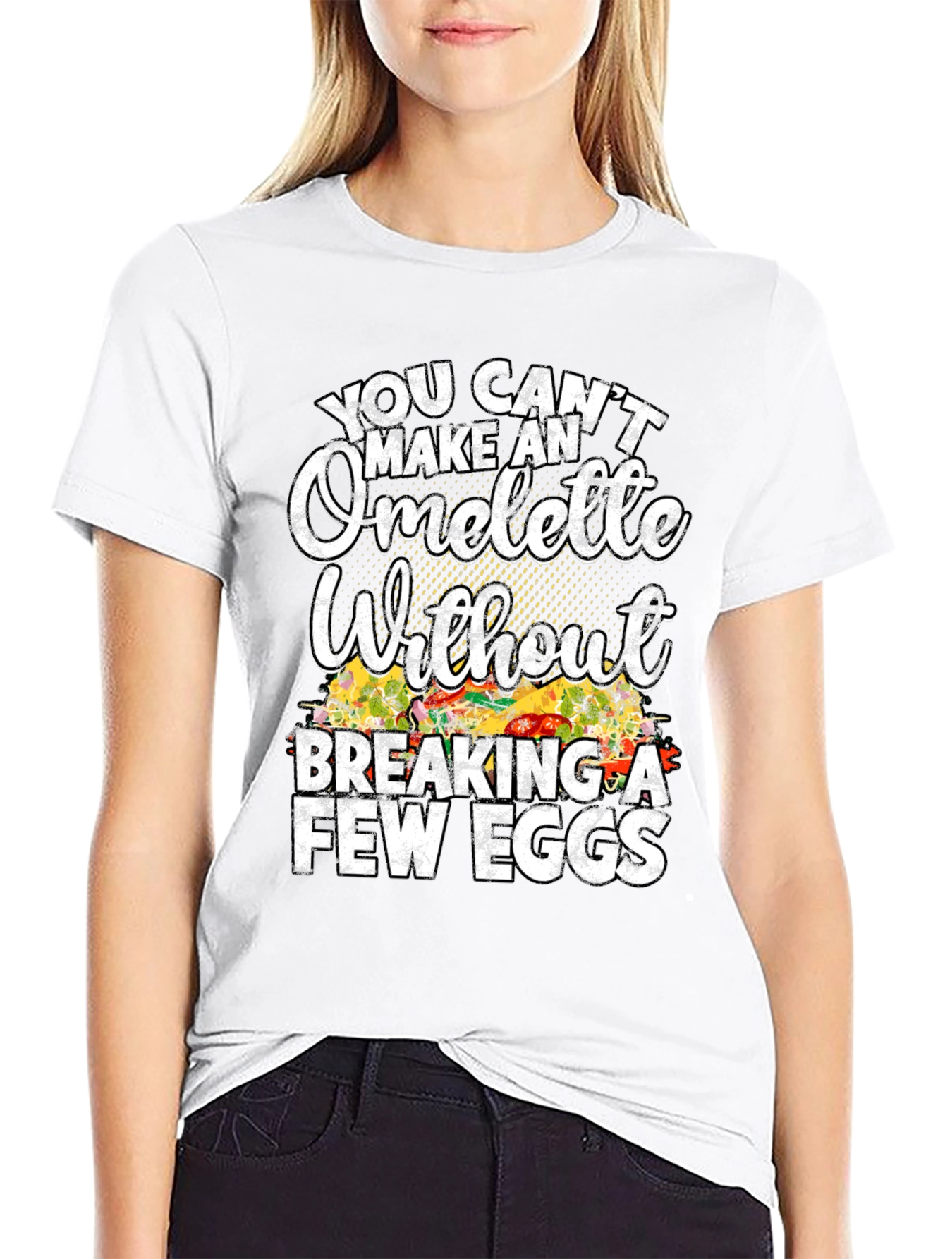 Black Funny Omelette Graphic T-Shirt - Chef Gift view 9