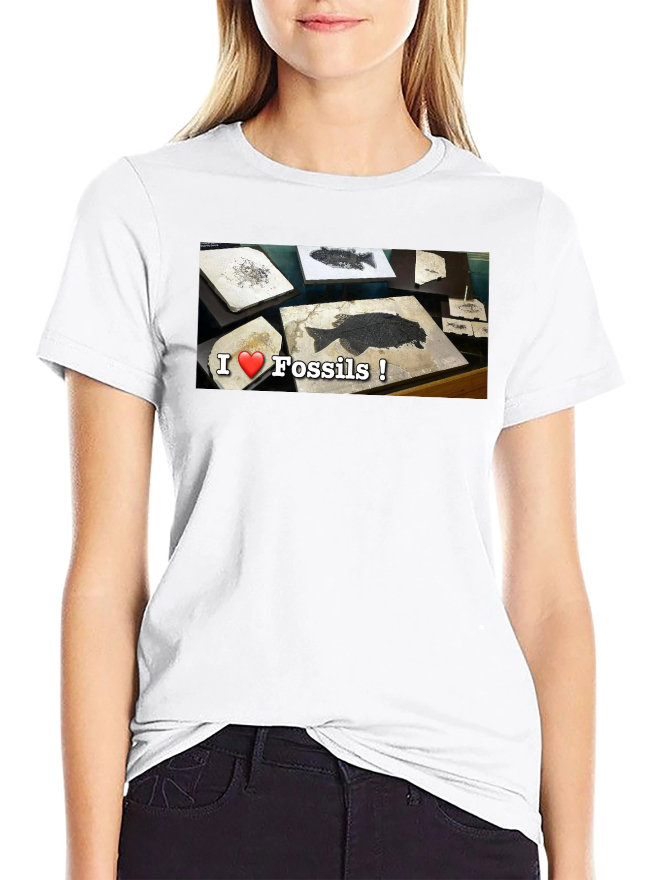 Black I Love Fossils T-Shirt view 9