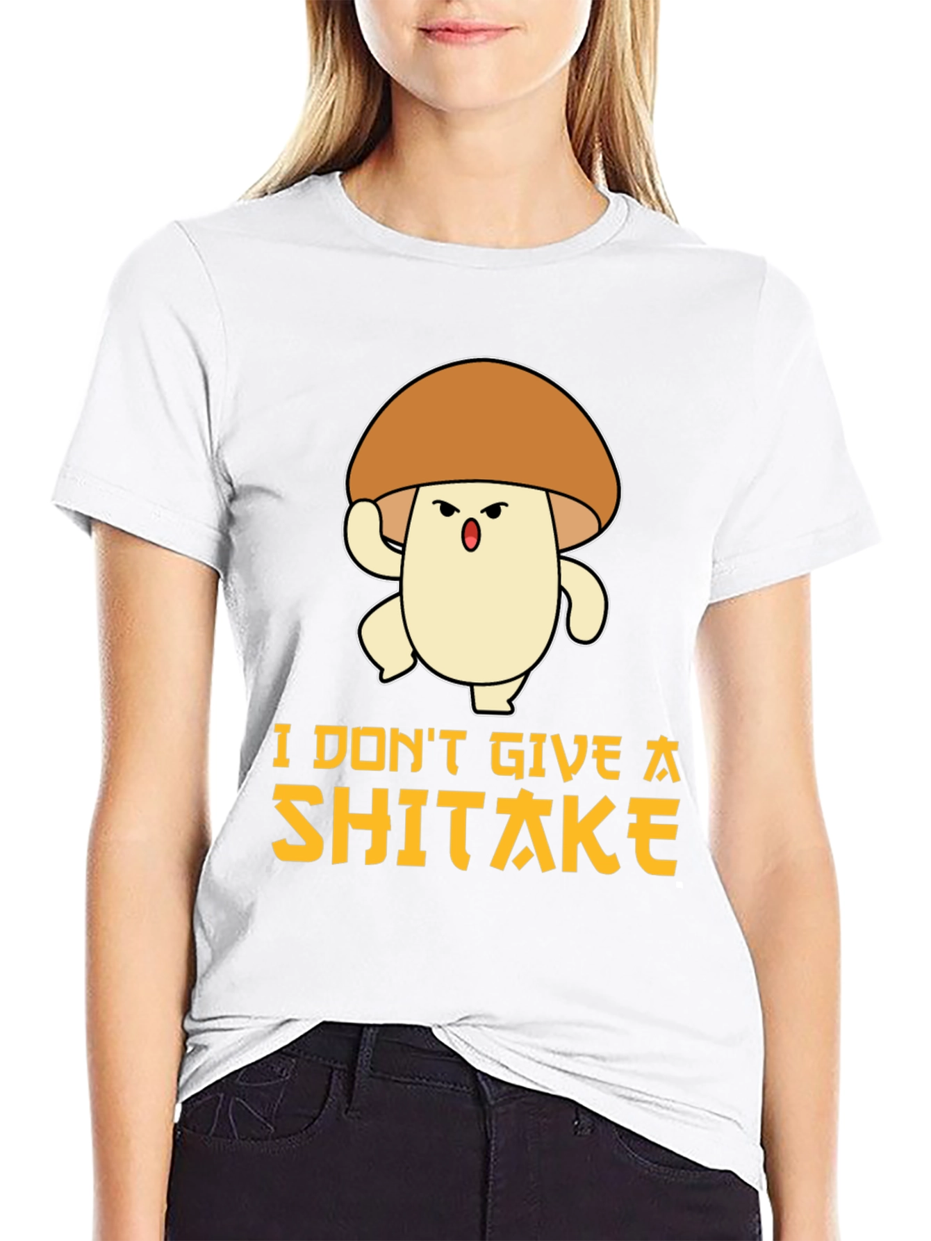 Black Funny Mushroom T-Shirt: I Don't Give A Shiitake view 9