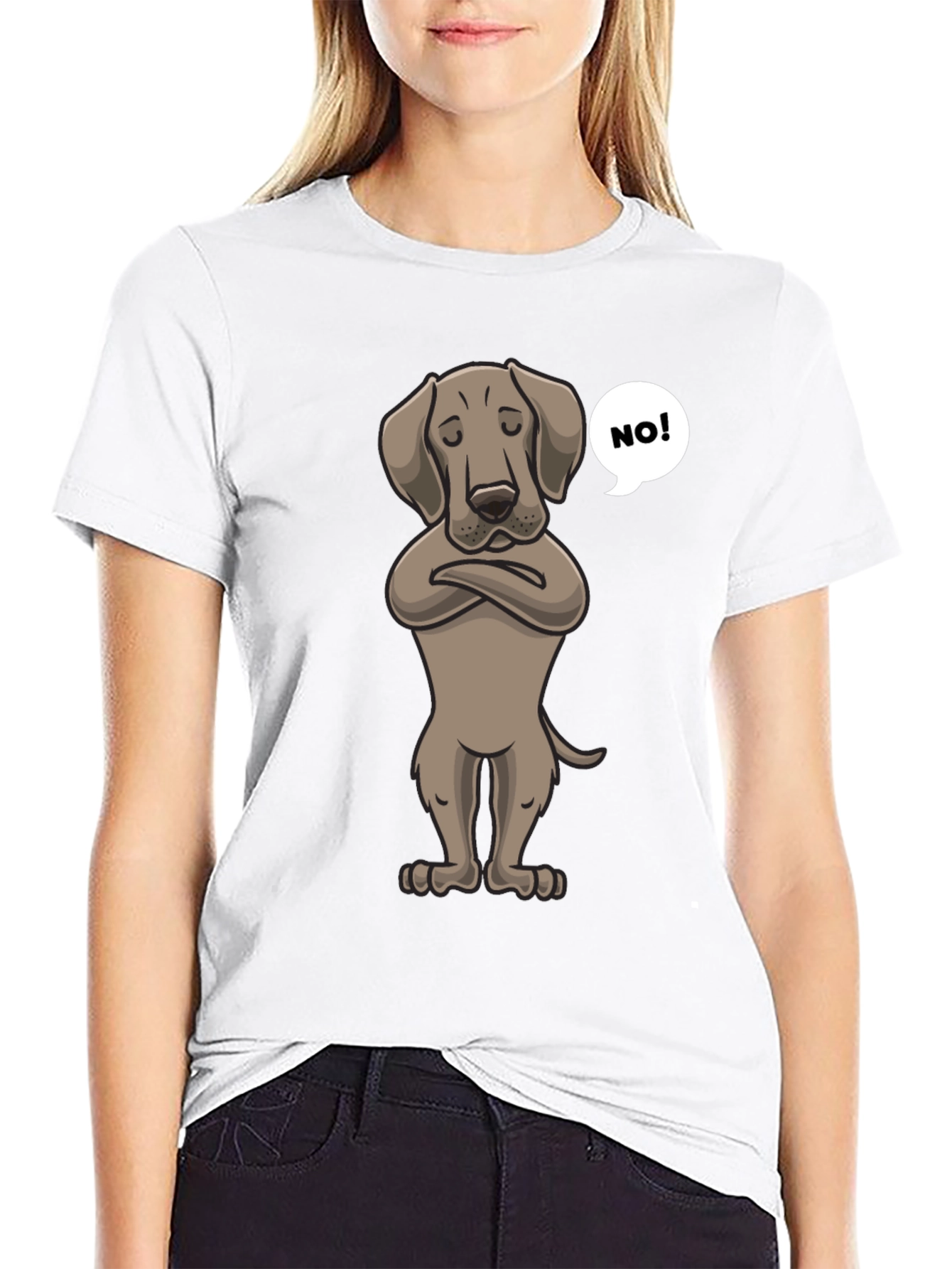Black Grumpy Dog T-Shirt - Funny Pet Lover Tee view 9