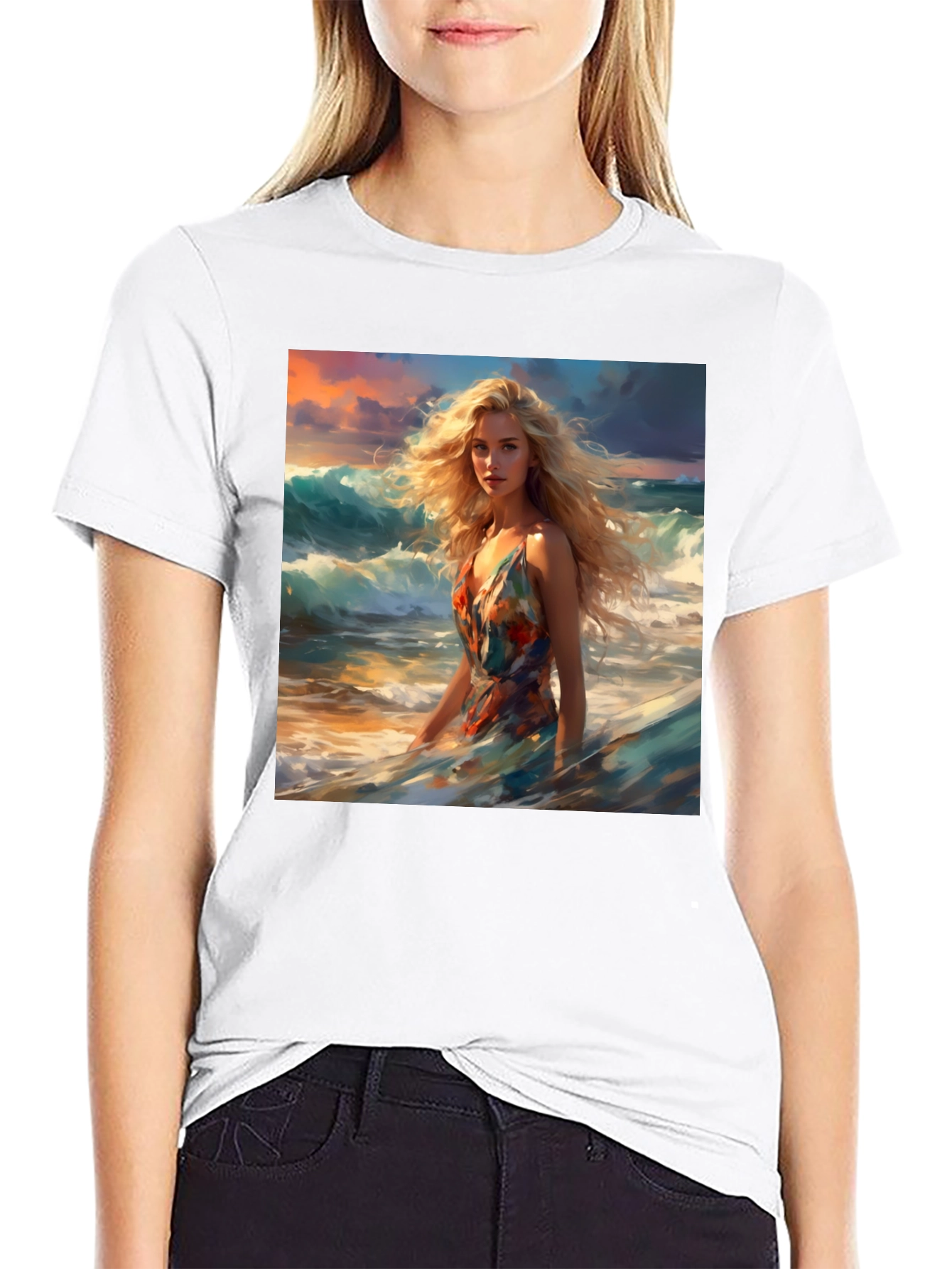 Black Ocean Dream T-Shirt - Stunning Art Print view 9