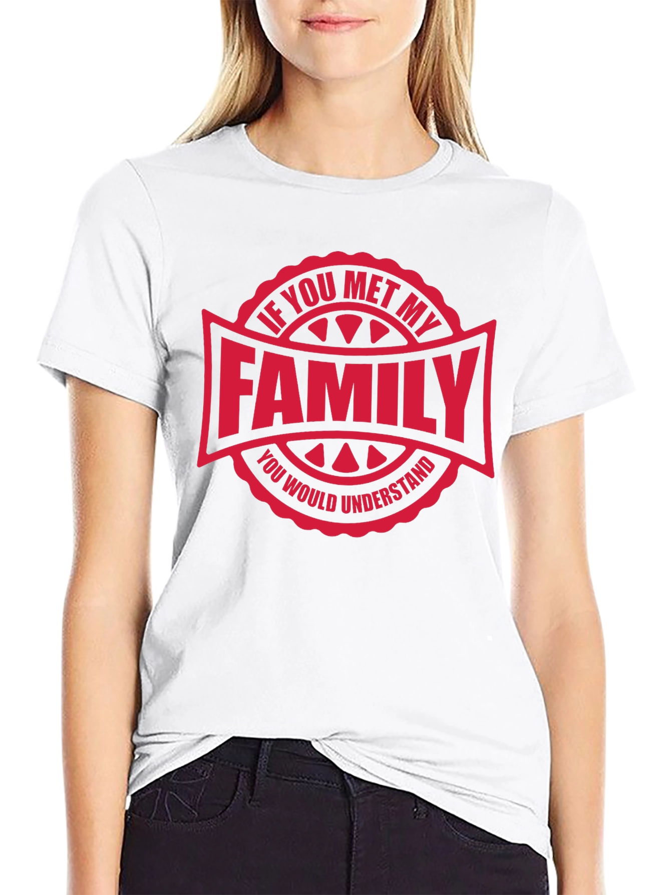 Black Funny Family T-Shirt - "If You Met My Family" view 9