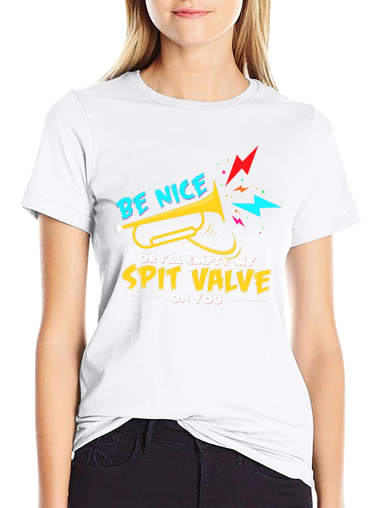 Black Be Nice Spit Valve Graphic Tee view 9