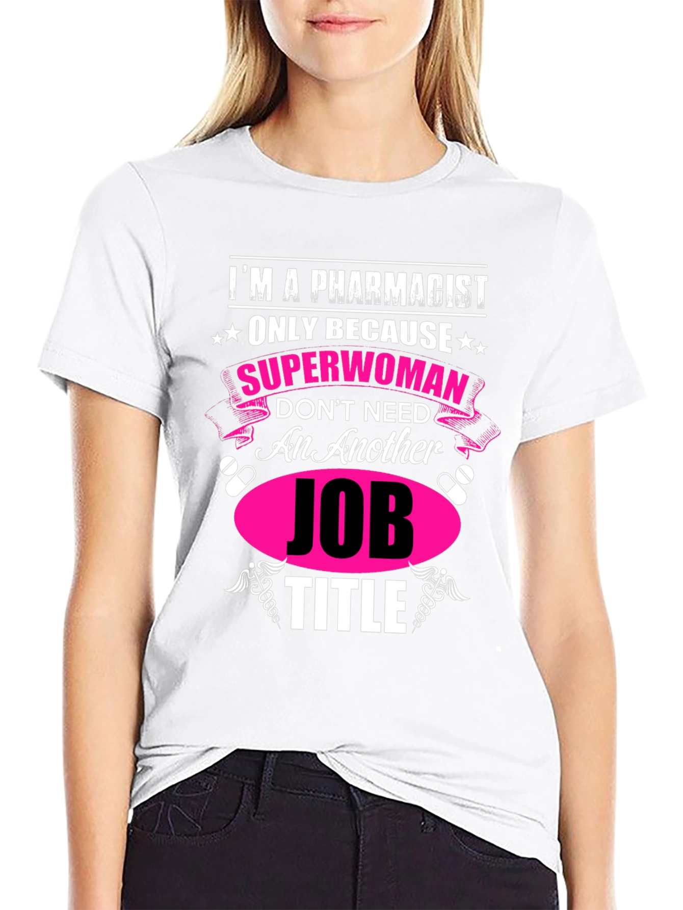 Black Pharmacist Superwoman Novelty Graphic Tee view 9