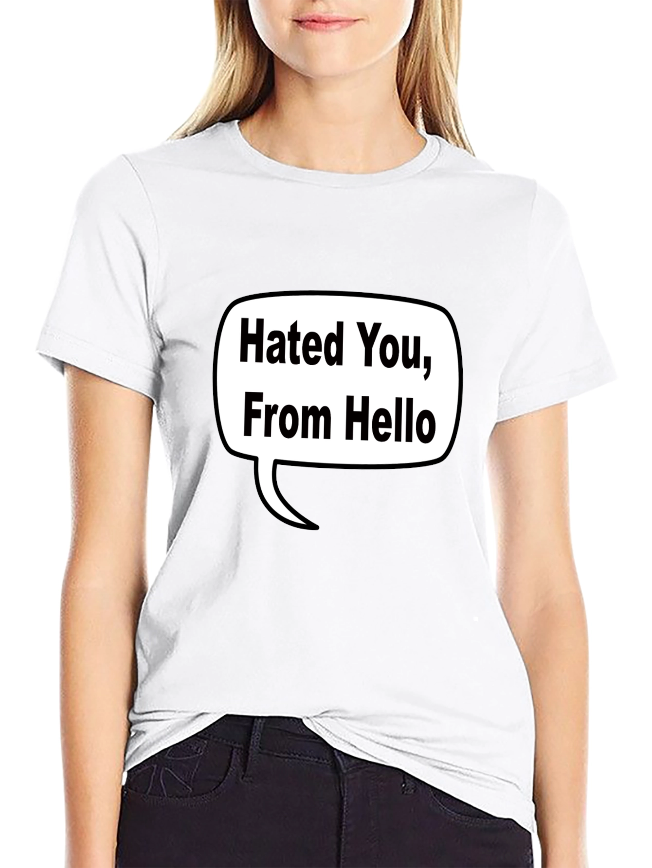 Black Hated You, From Hello T-Shirt - Black view 9