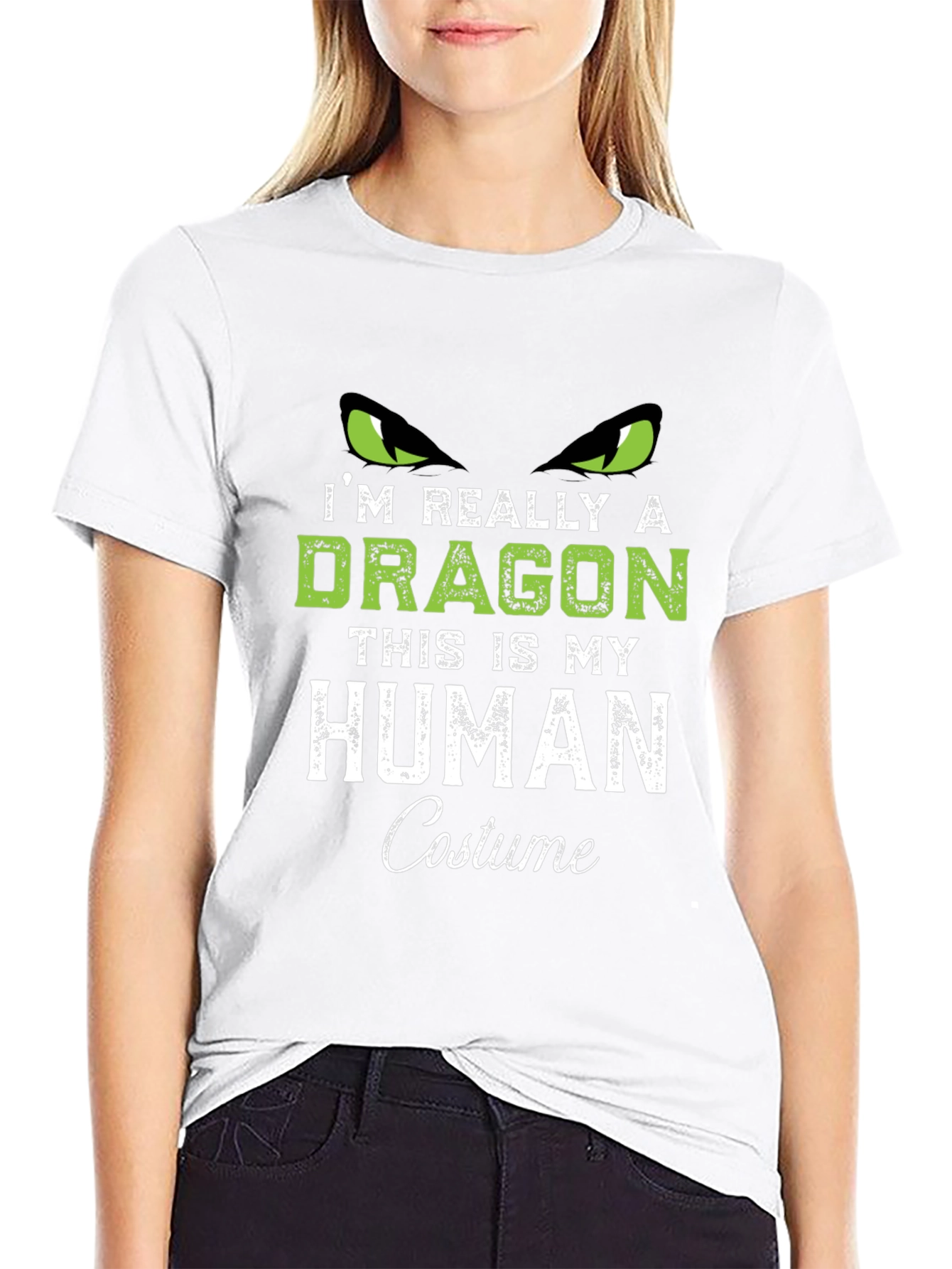 Black Dragon Human Costume Graphic Tee view 9