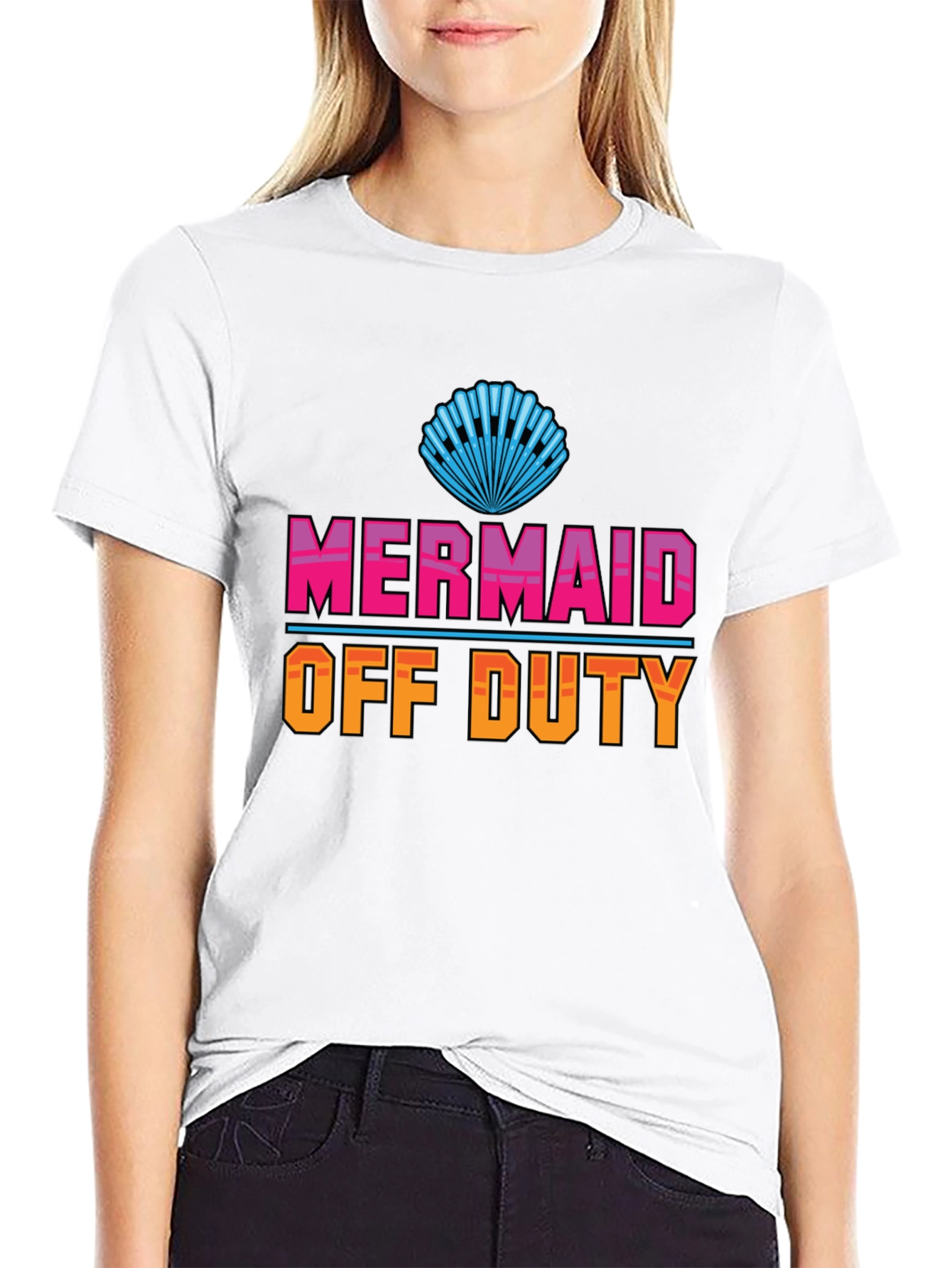 Black Mermaid Off Duty Graphic Tee view 9