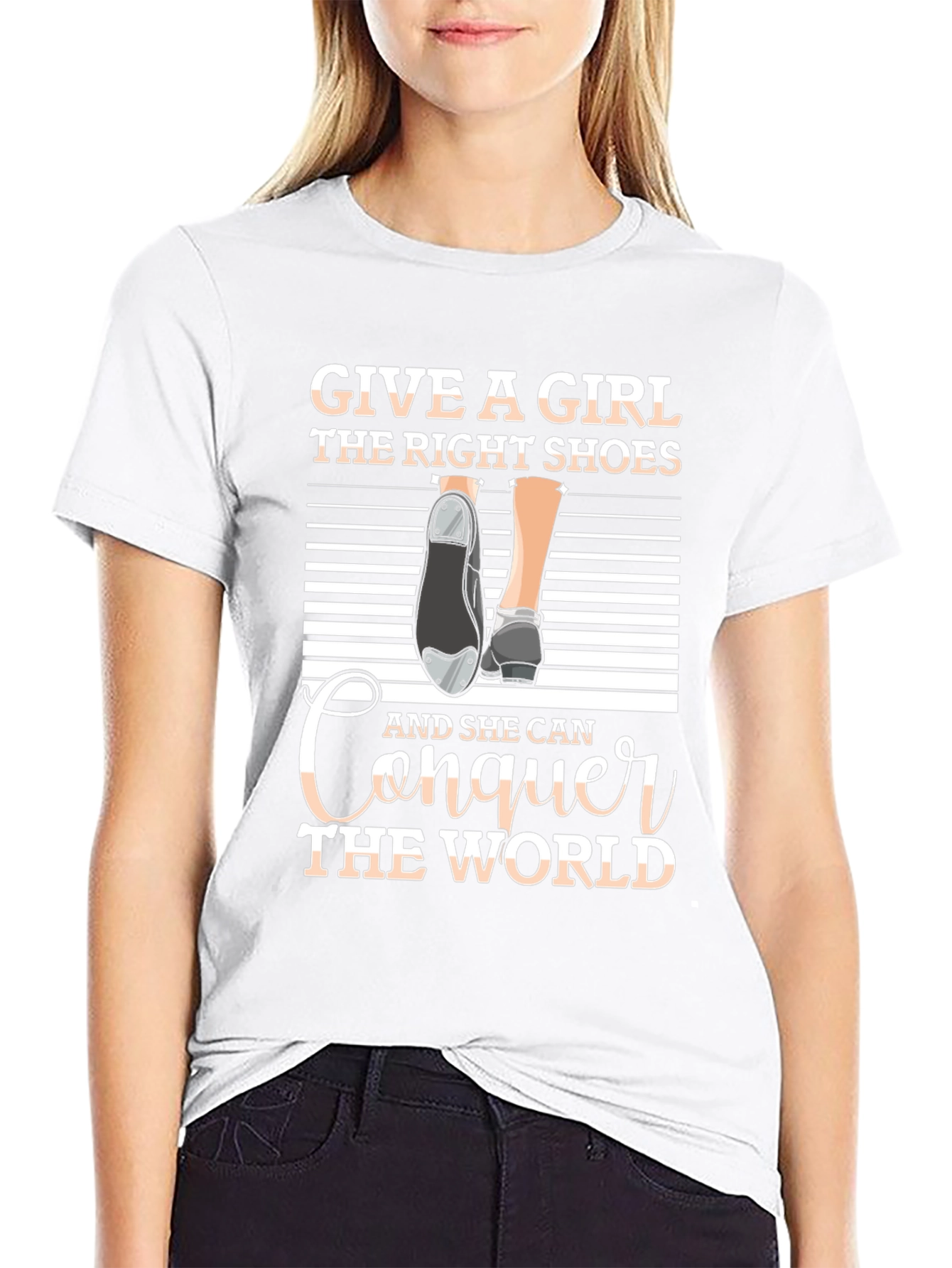 Black Girl's Right Shoes T-Shirt - Conquer the World view 9