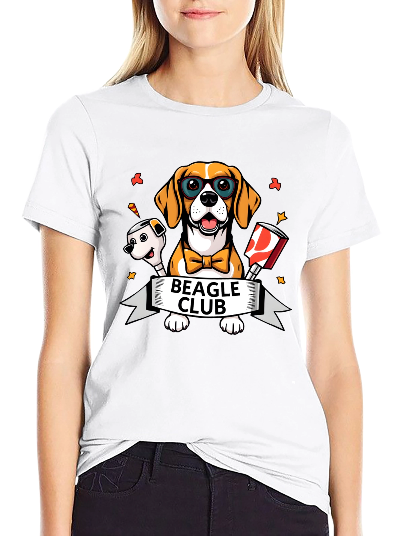 Black Beagle Club T-Shirt - Cute Dog Graphic Tee view 9