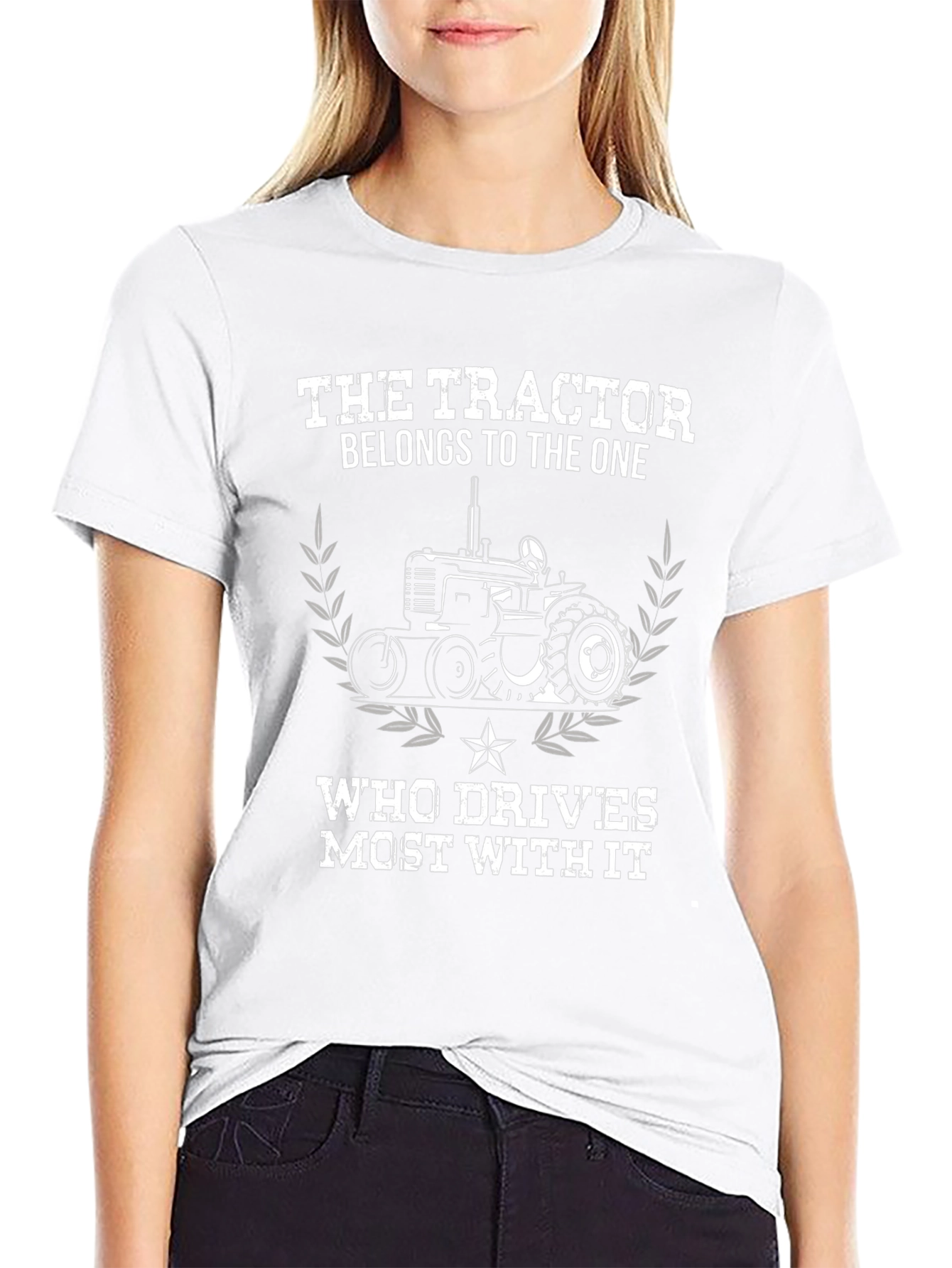 The Tractor Belongs to the One T-Shirt - Black Cotton - 9