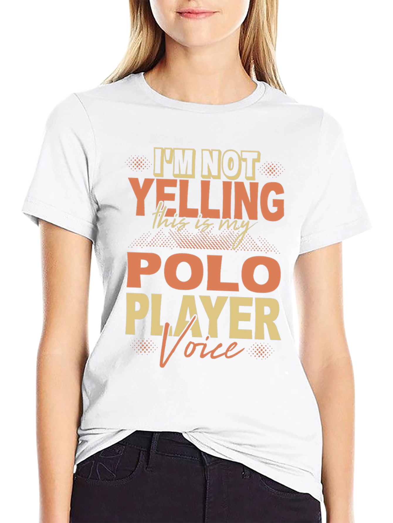 Black Polo Player Voice T-Shirt Funny Polo Tee view 9