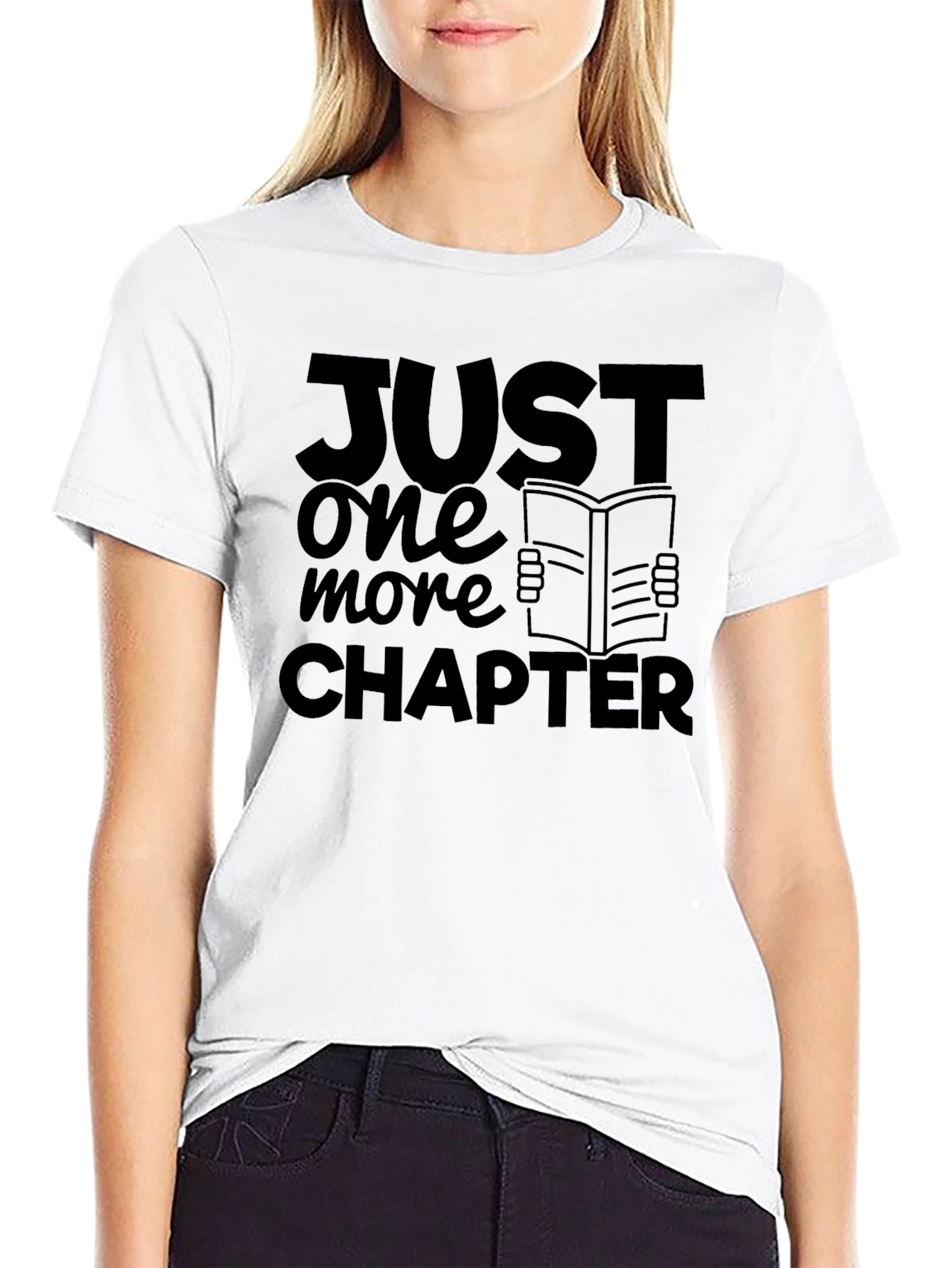 Black Just One More Chapter Black Tee - Book Lover's Shirt view 9