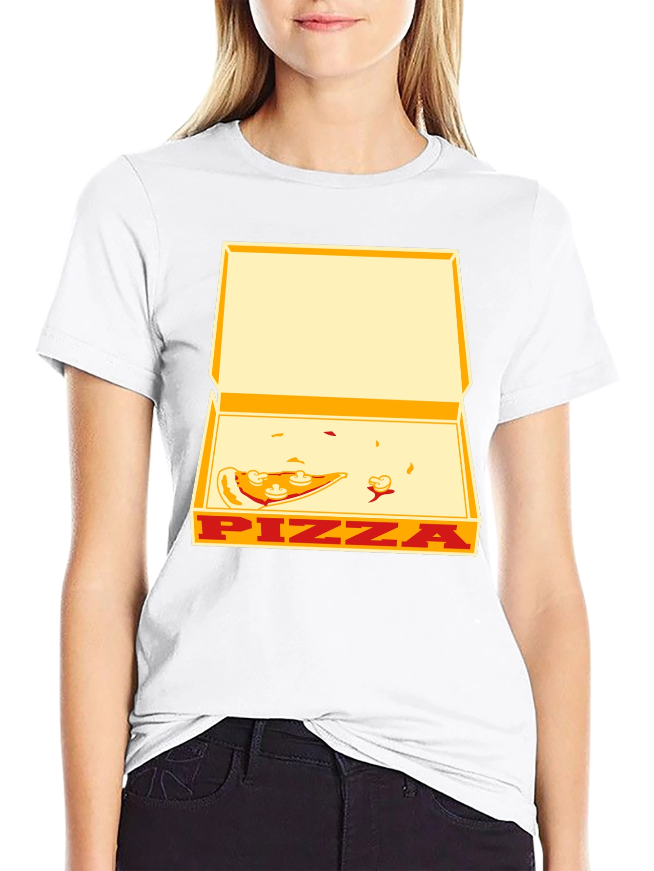Black Pizza Box Graphic Tee - Unisex Casual T-Shirt view 9