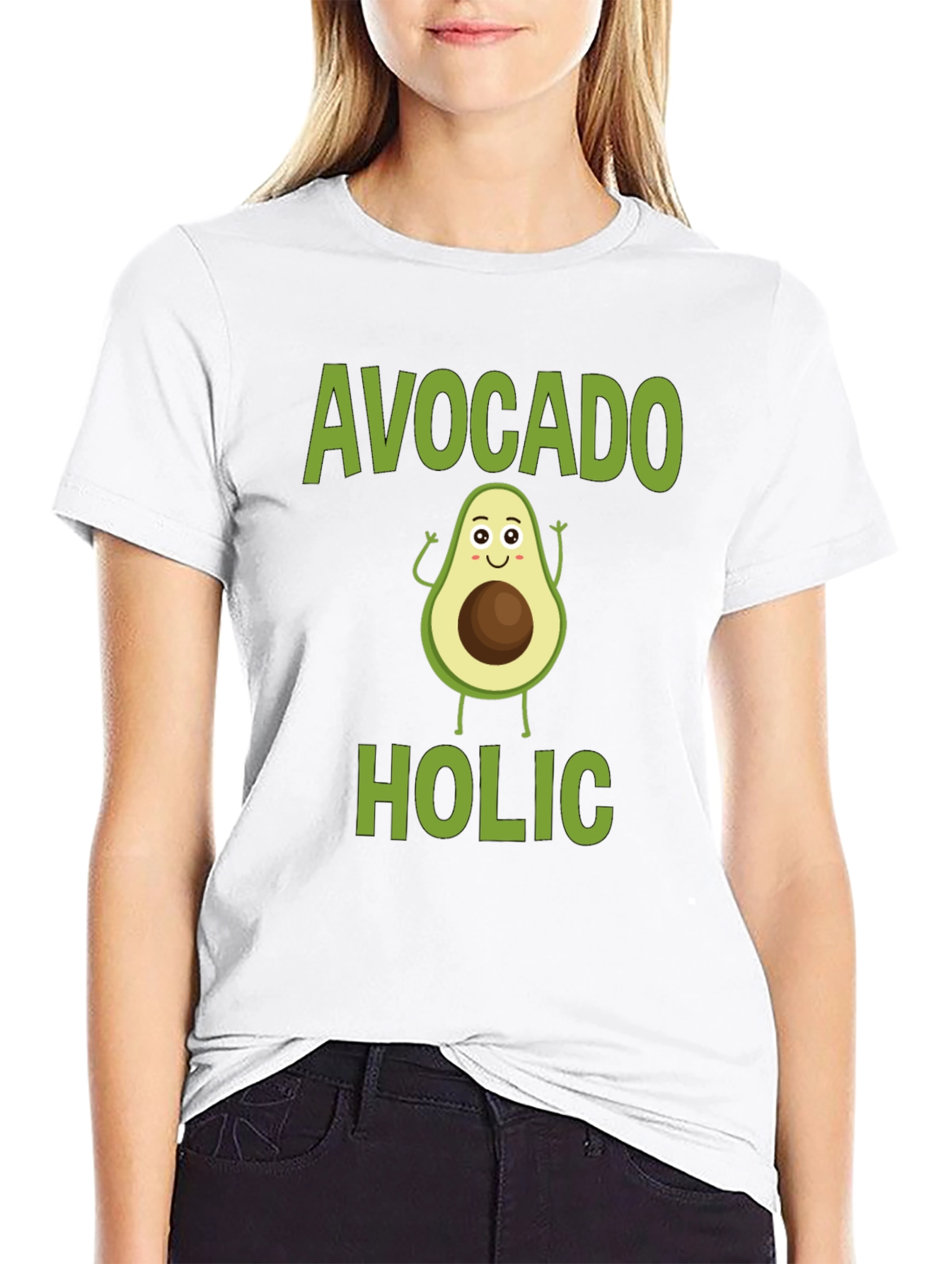 Black Avocado-holic Graphic Tee - Black Cotton T-Shirt view 9