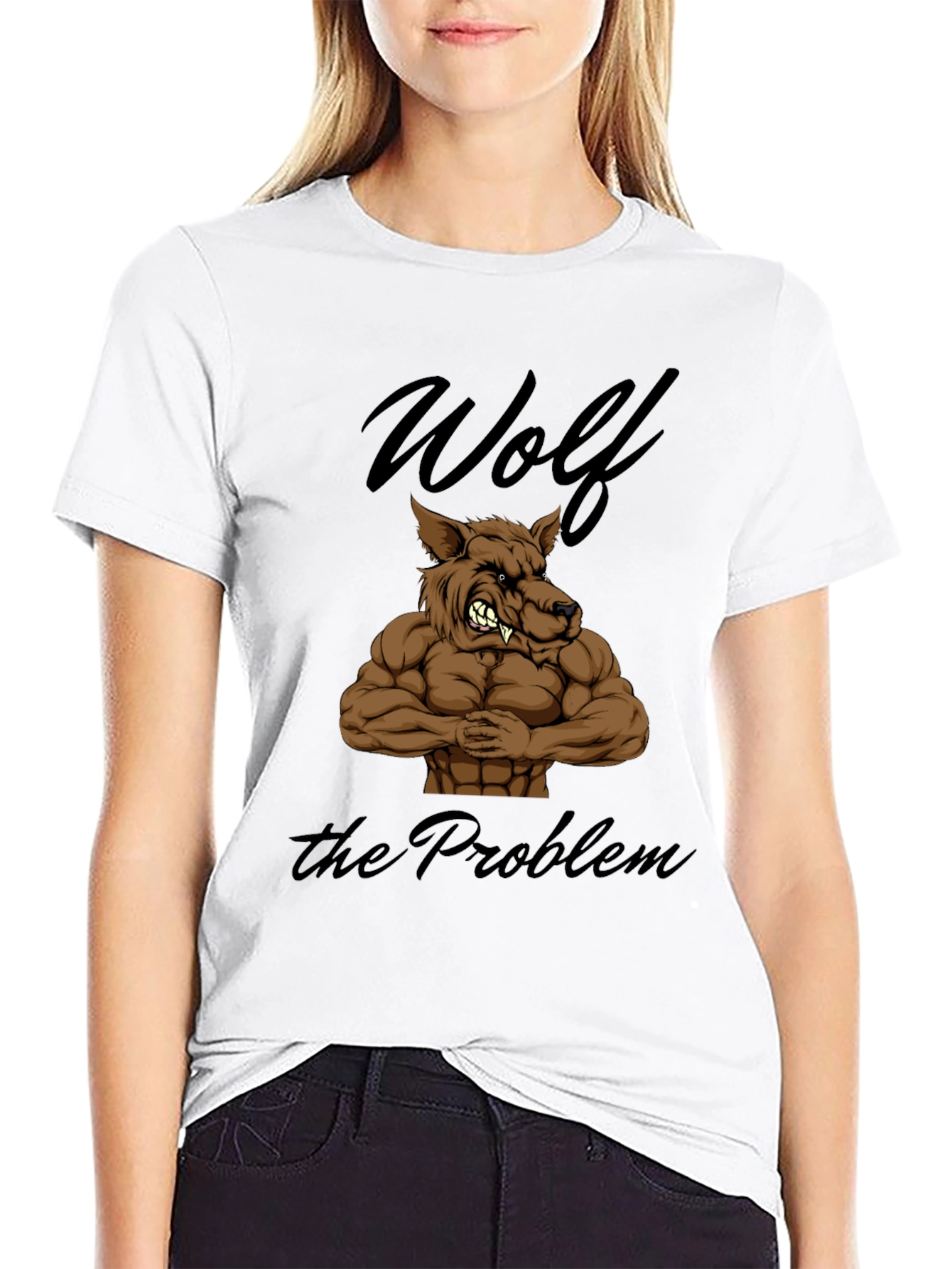 Black Wolf The Problem Graphic T-Shirt - Men's Black Tee view 9