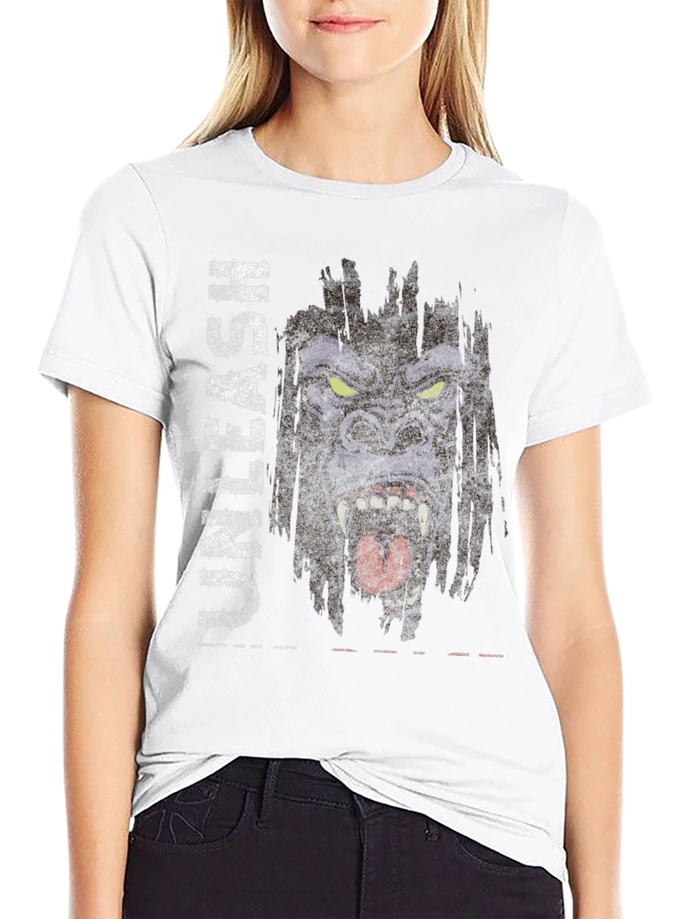 Black Unleash Gorilla Graphic T-Shirt - Bold Statement Tee view 9