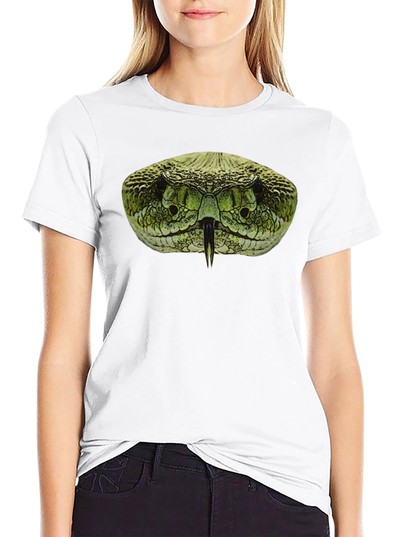 Black Rattlesnake T-Shirt - Bold Snake Head Graphic Tee view 9