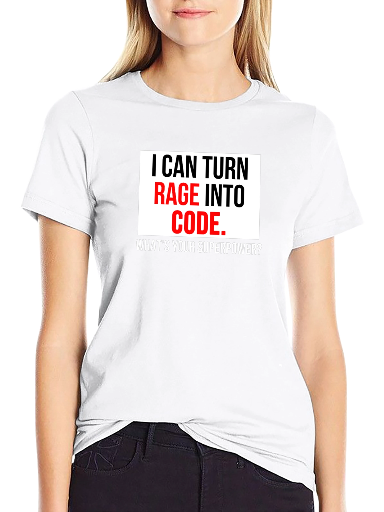 Black Rage Into Code T-Shirt - Programmer Superpower Tee view 9