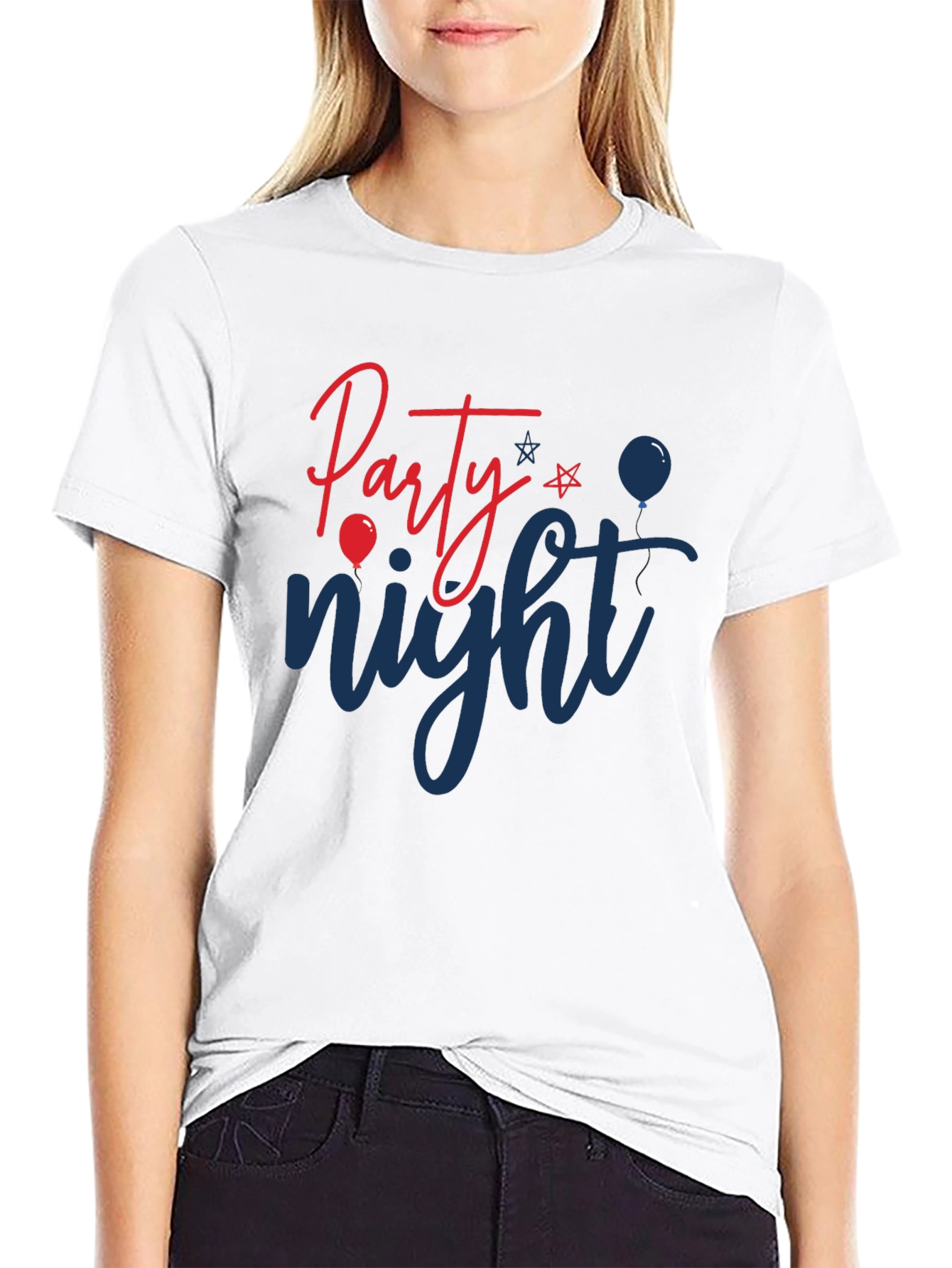 Black Party Night Graphic Print T-Shirt view 9