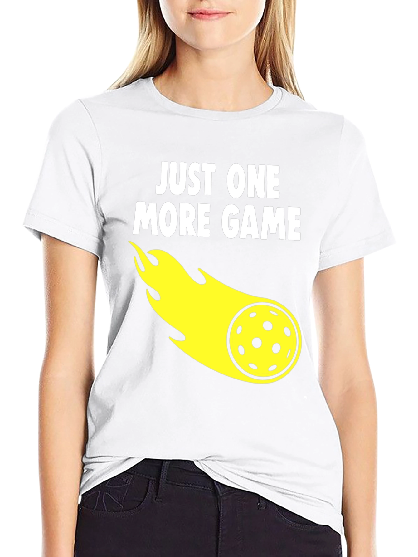 Black Just One More Game Pickleball T-Shirt view 9