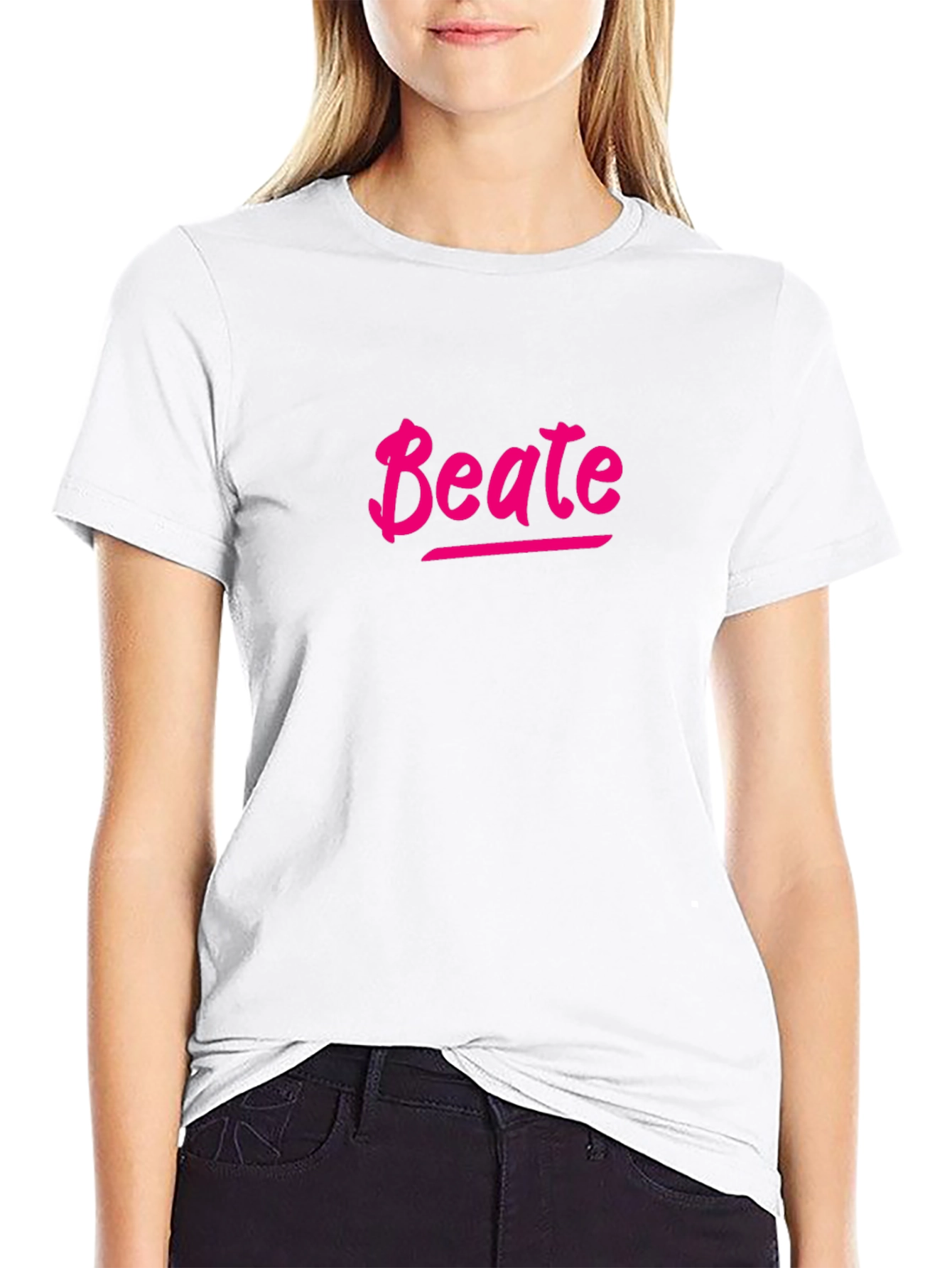 Black Beate Graphic Tee - Trendy Personalized T-Shirt view 9