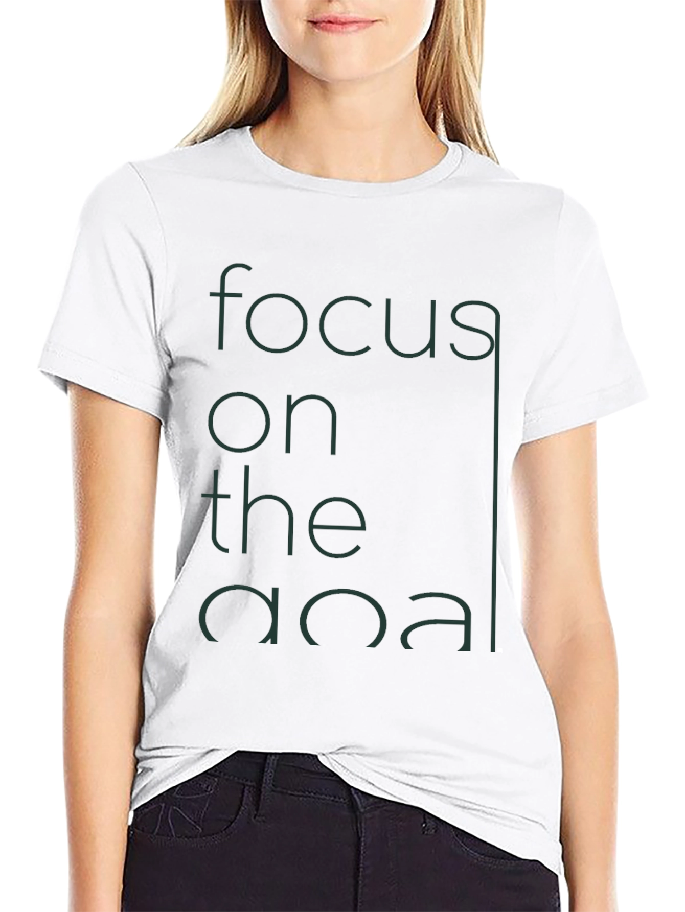 Black Focus on the Goal Graphic T-Shirt view 9