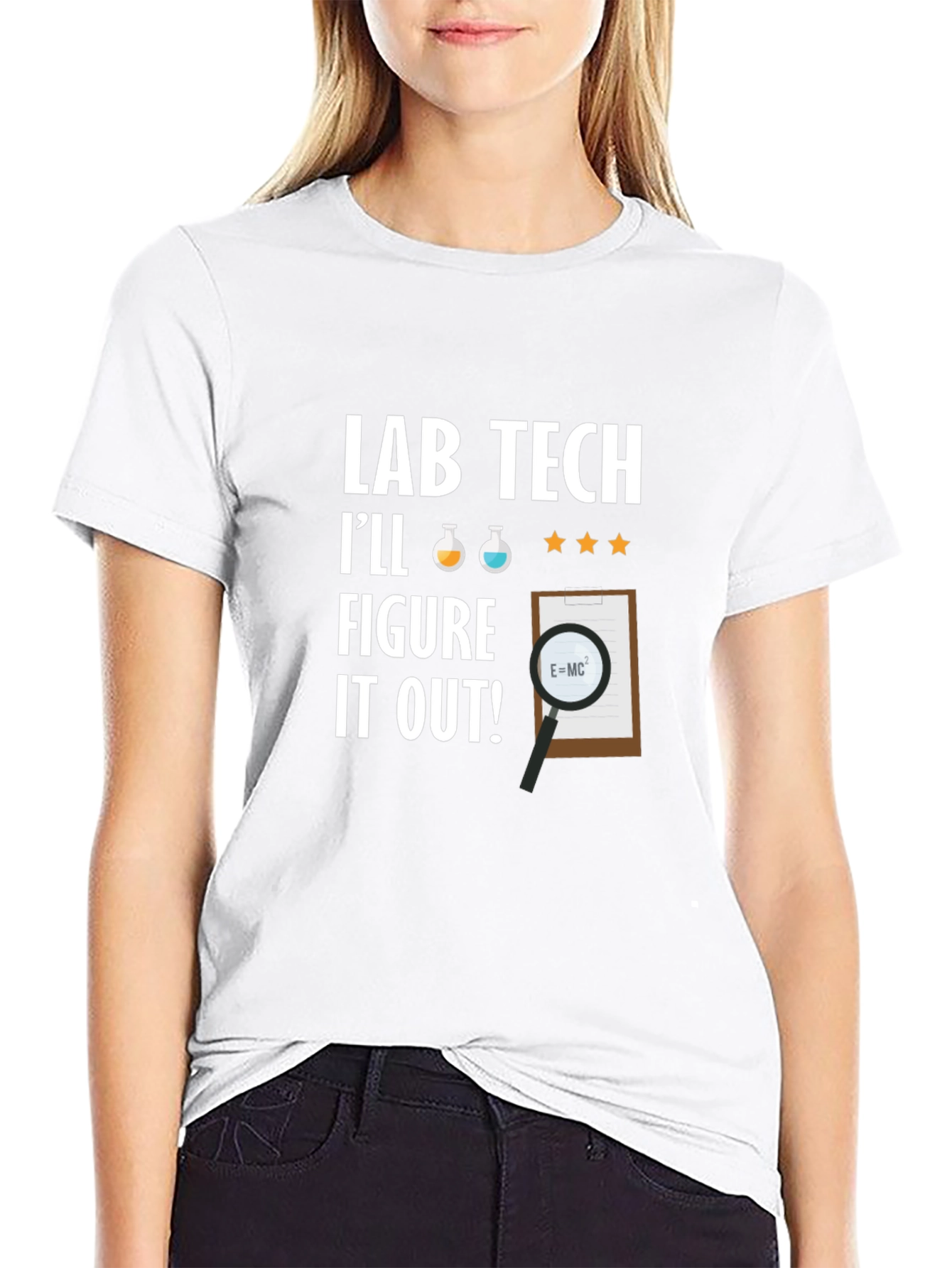 Black Lab Tech I'll Figure it Out! T-Shirt view 9