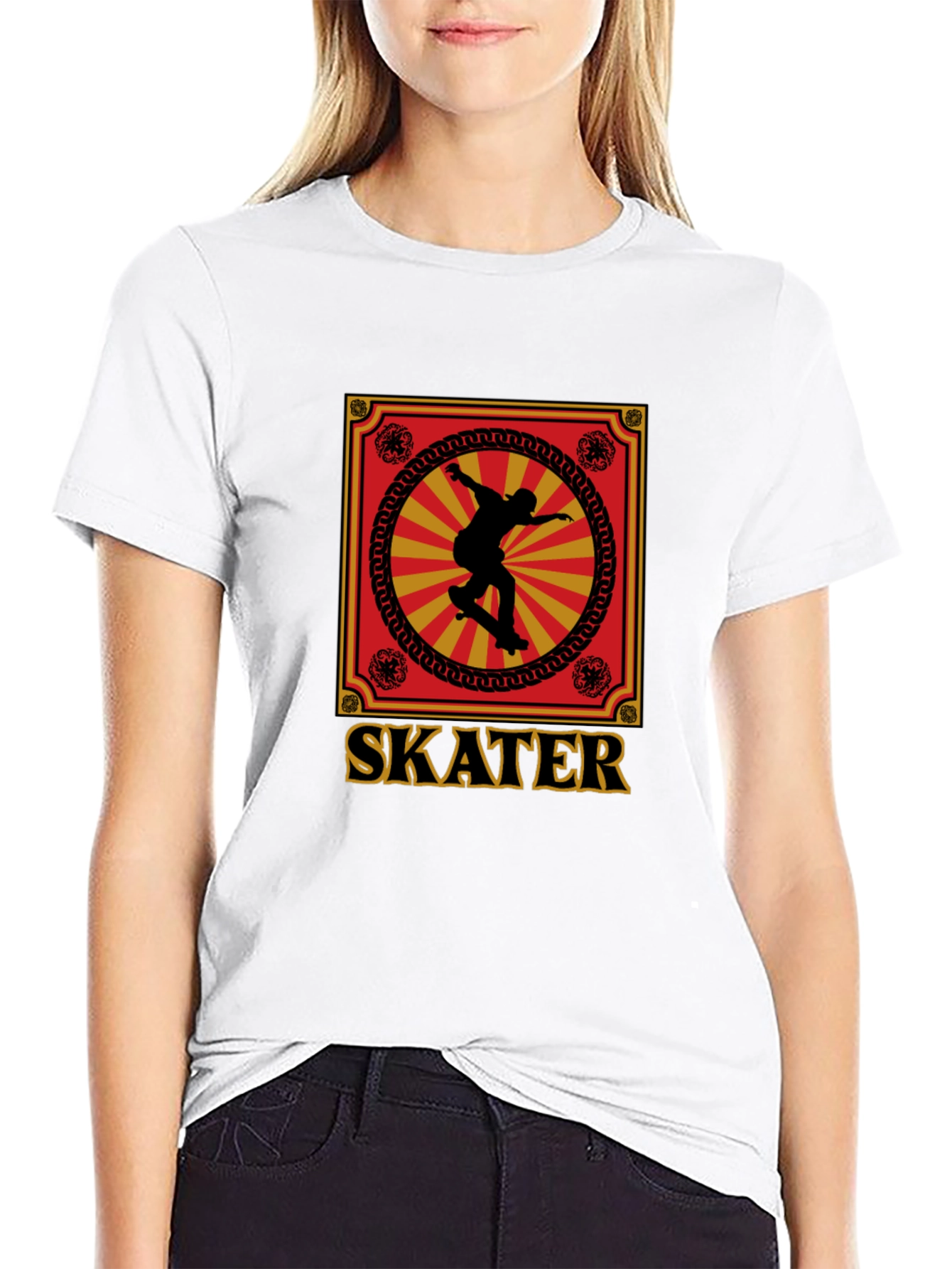 Black Skater Graphic Tee - Retro Design, Soft Cotton view 9