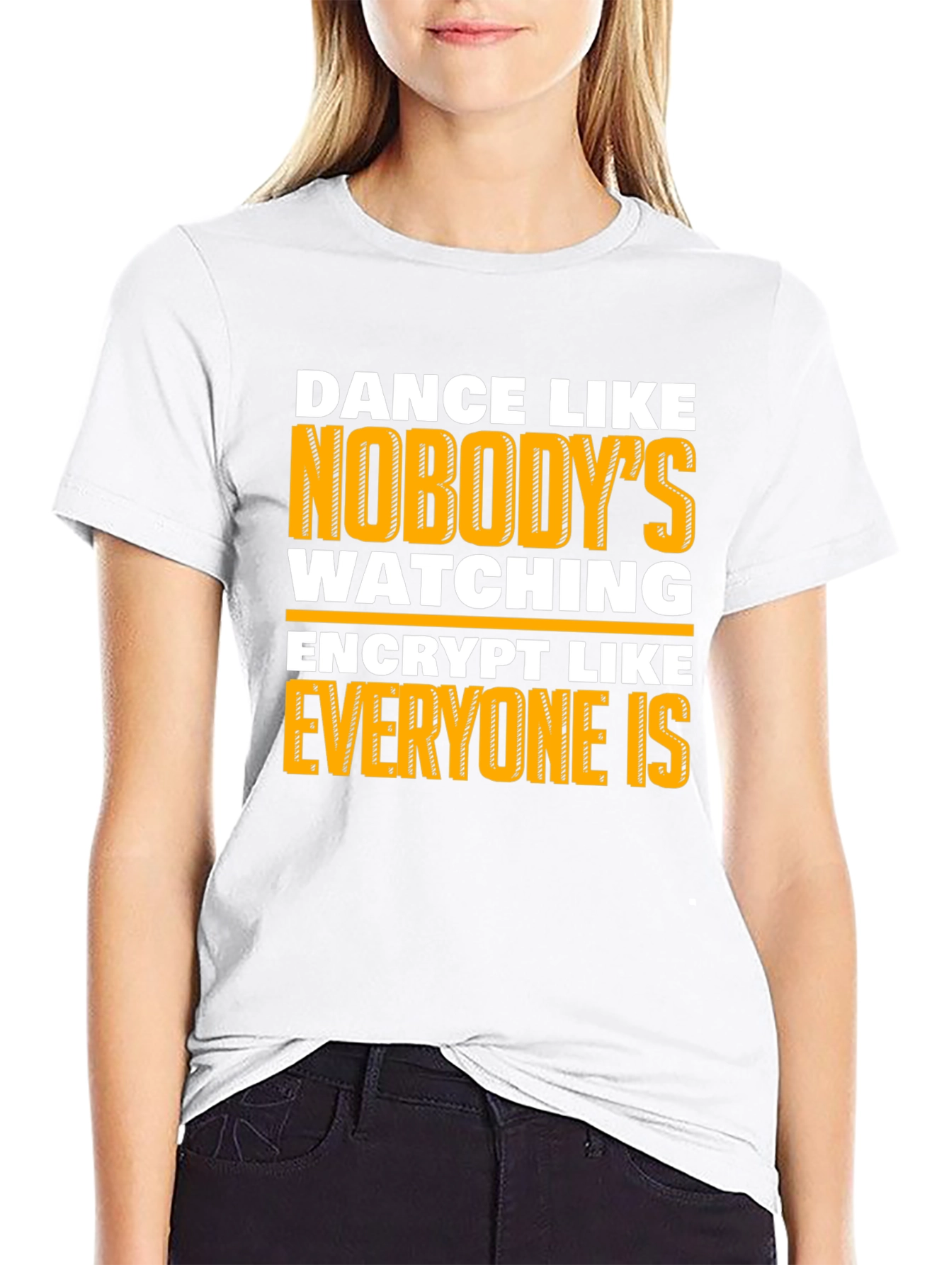 Black Dance Like Nobody's Watching Graphic T-Shirt view 9