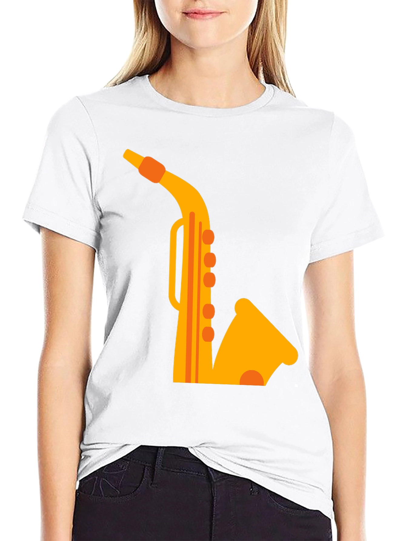 Black Black Saxophone Graphic Tee view 9