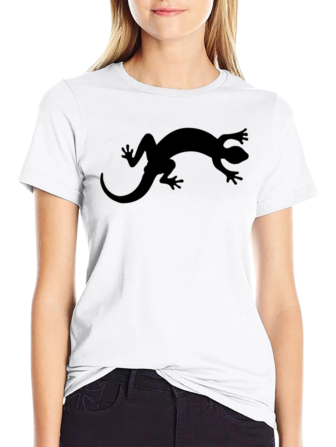 Black Black Lizard Graphic T-Shirt for Men view 9