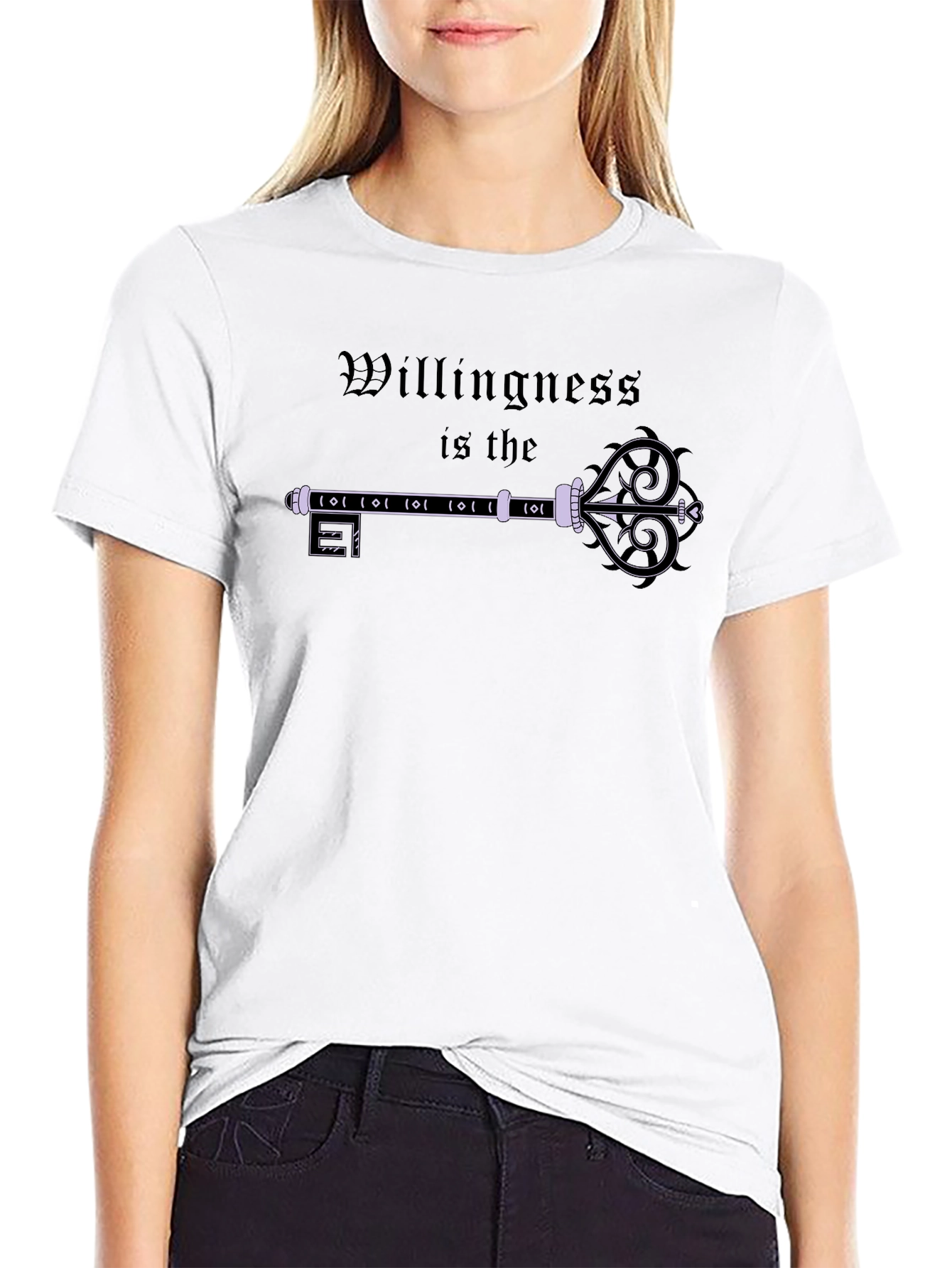 Black Willingness is Key Graphic T-Shirt view 9