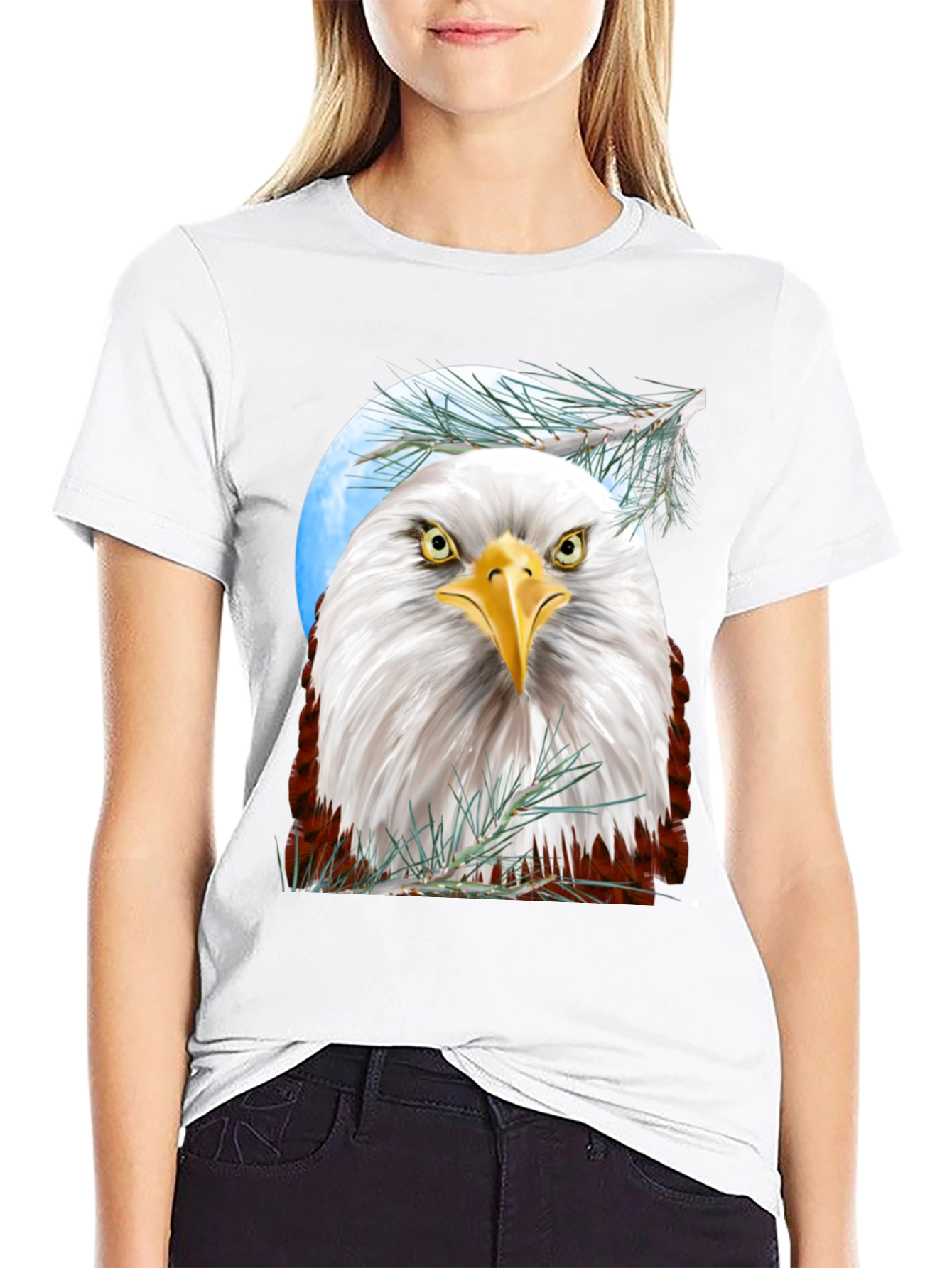 Black Bald Eagle Graphic T-Shirt - Patriotic Design view 9