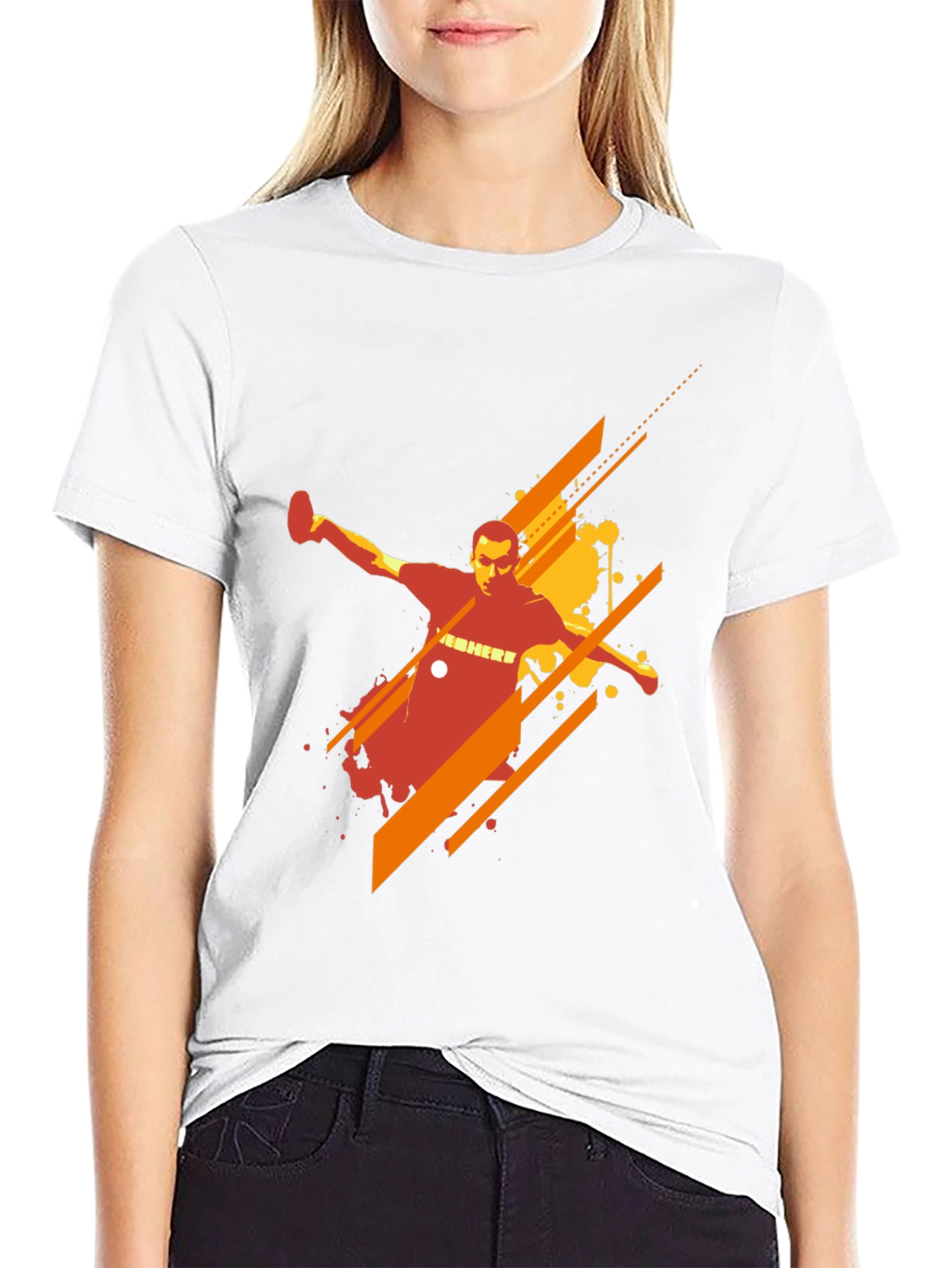 Modern Graphic Tee - Player Silhouette Design - 9