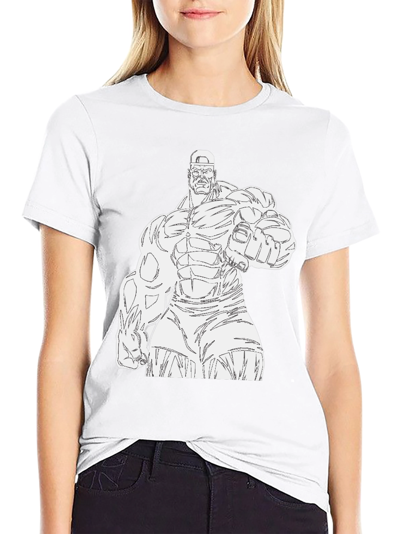 Black Hulk Graphic Tee - Black Cotton T-Shirt view 9