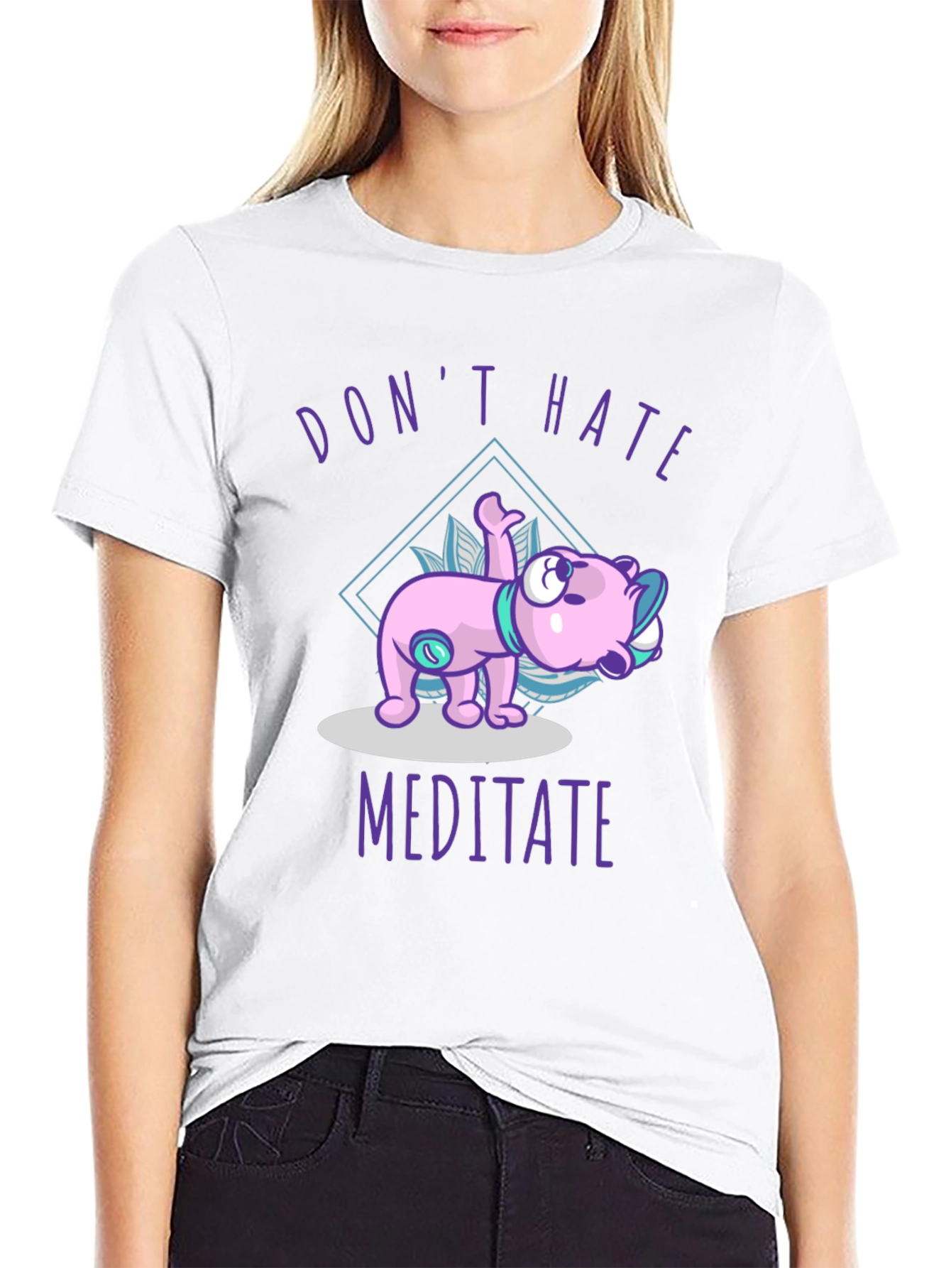 Black Don't Hate Meditate T-Shirt view 9