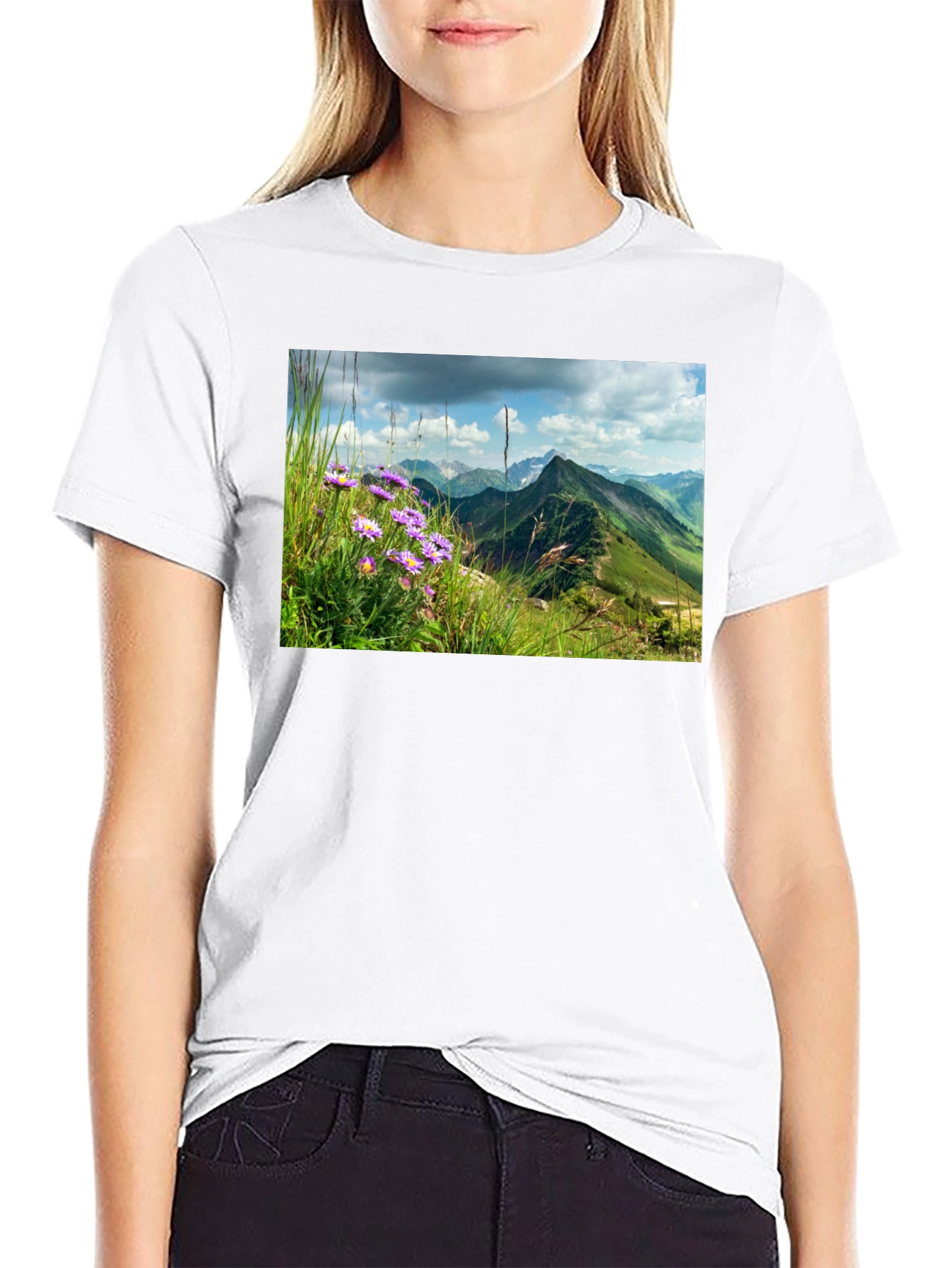 Black Mountain Vista Graphic Tee - Nature Inspired Design view 9