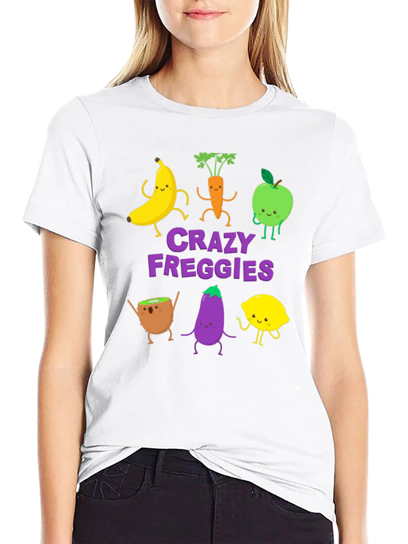 Black Crazy Freggies Graphic T-Shirt view 9