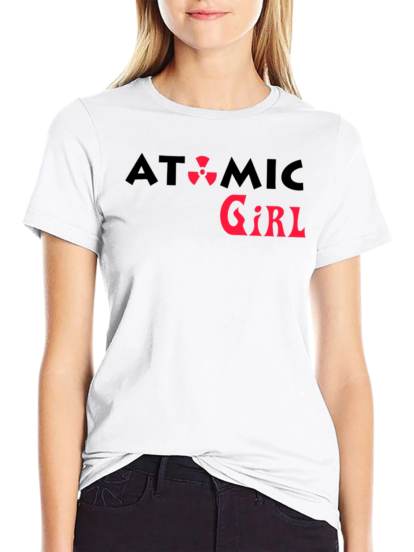 Black Atomic Girl Graphic Tee - Black view 9